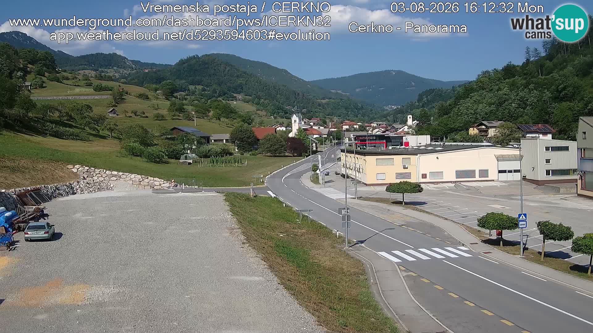 Cerkno ulaz u grad – Kamera uživo