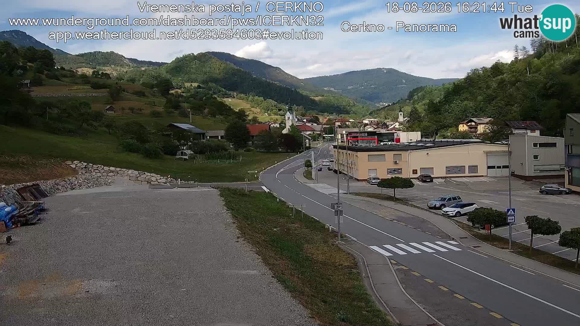 Cerkno ulaz u grad – Kamera uživo