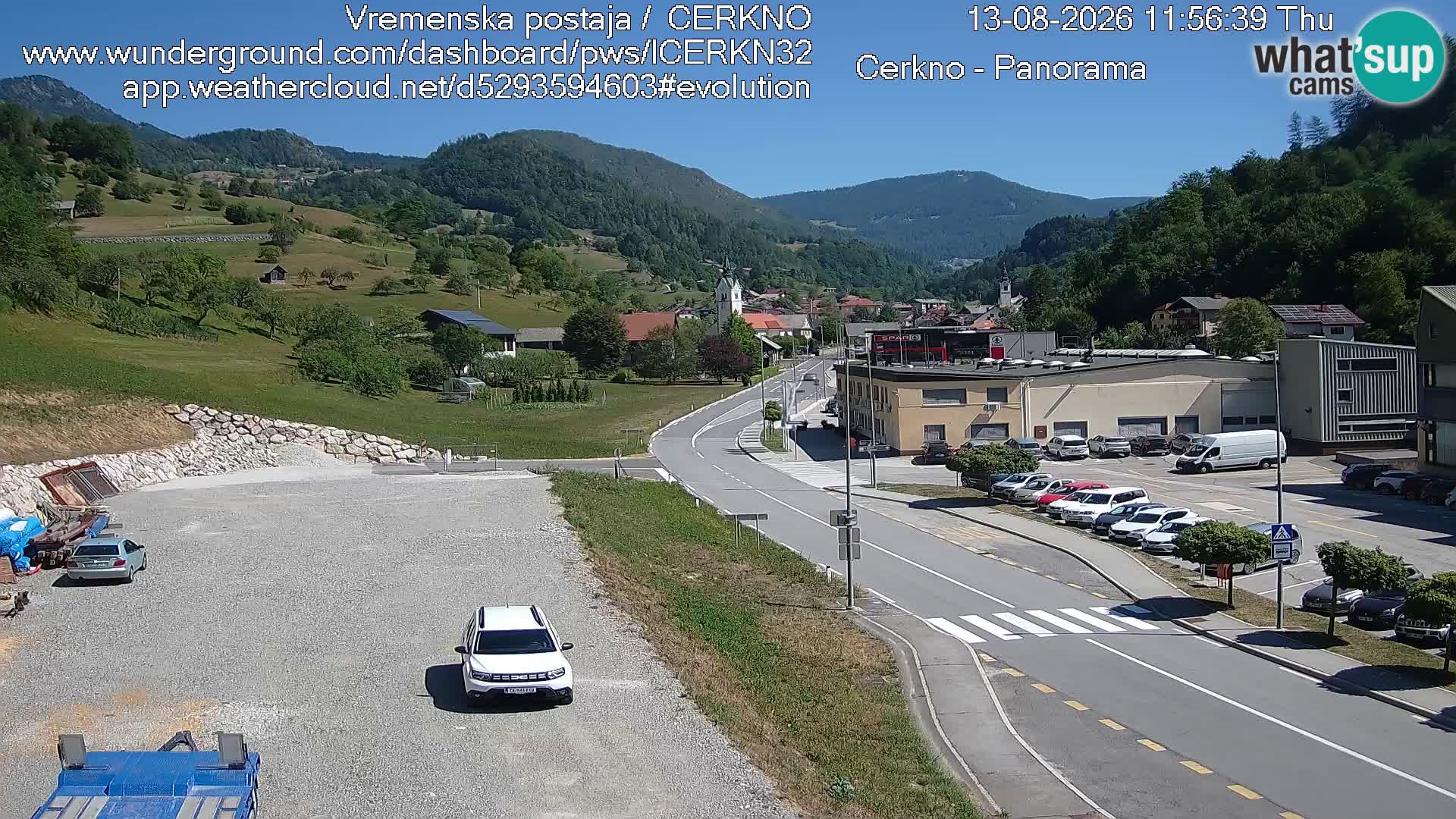 Cerkno city entrance Live Webcam
