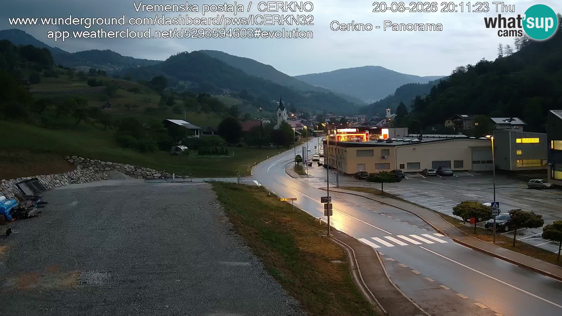 Cerkno entrada a la ciudad Webcam en vivo