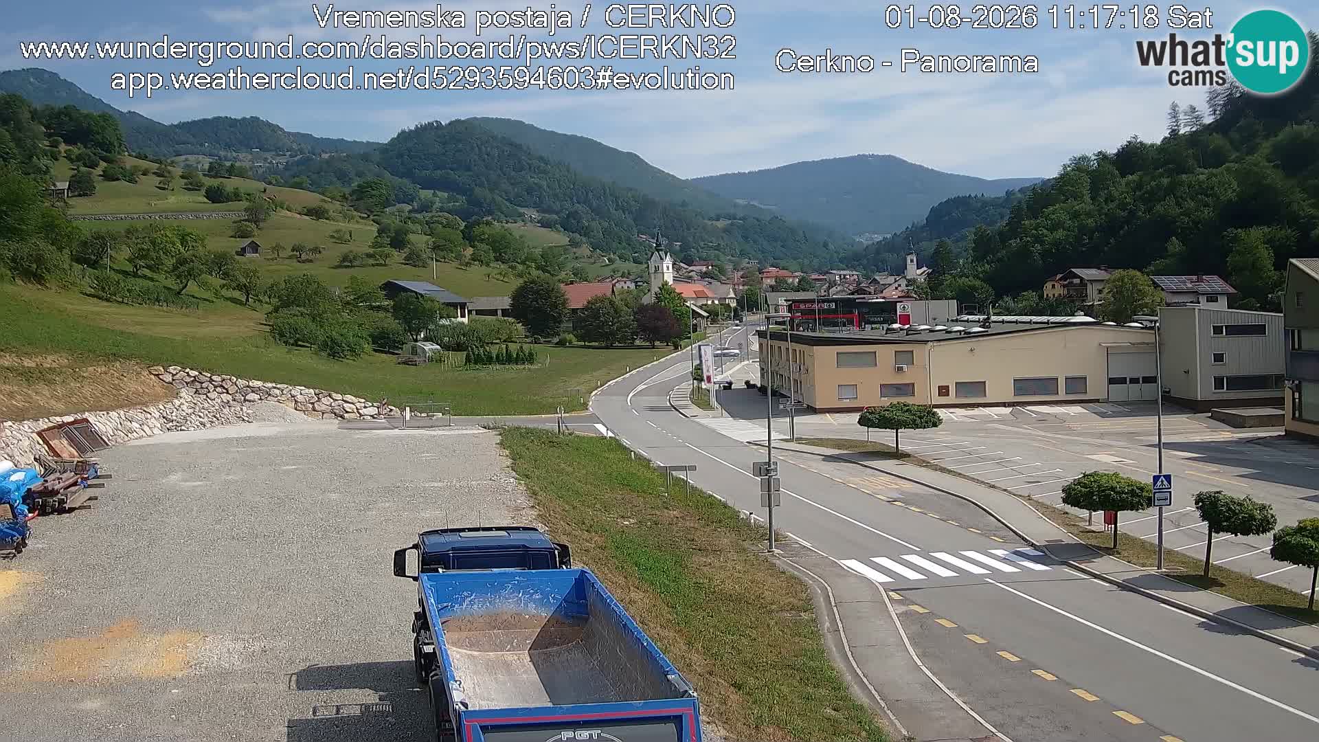 Cerkno city entrance Live Webcam