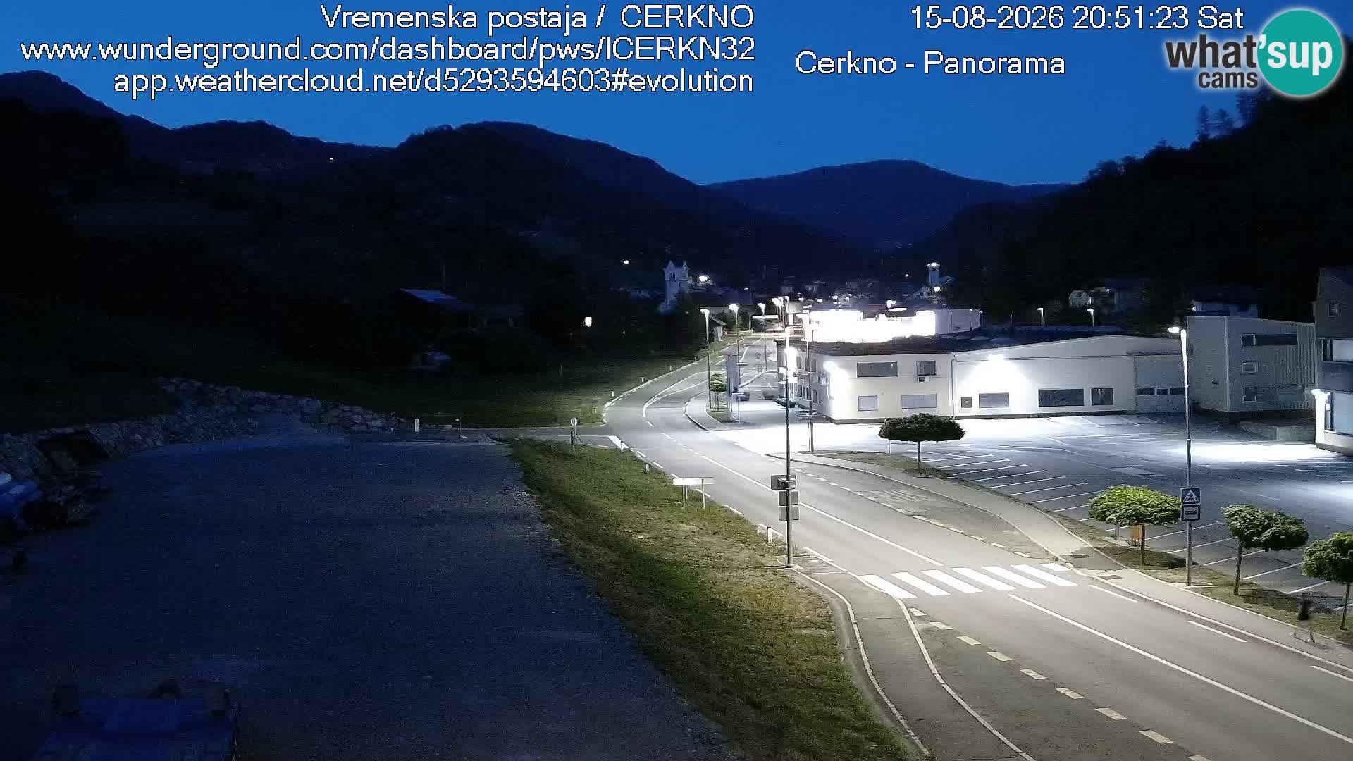 Cerkno city entrance Live Webcam
