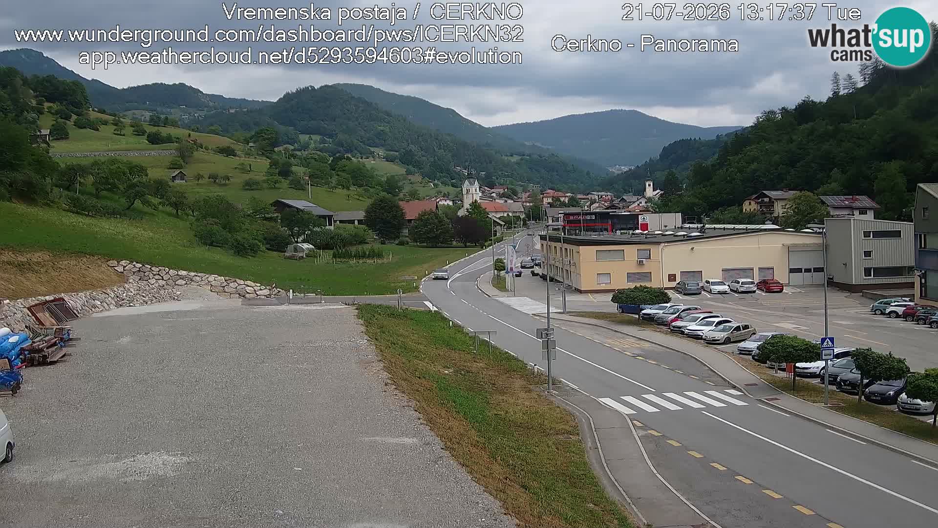 Cerkno Stadteingang Live-Webcam