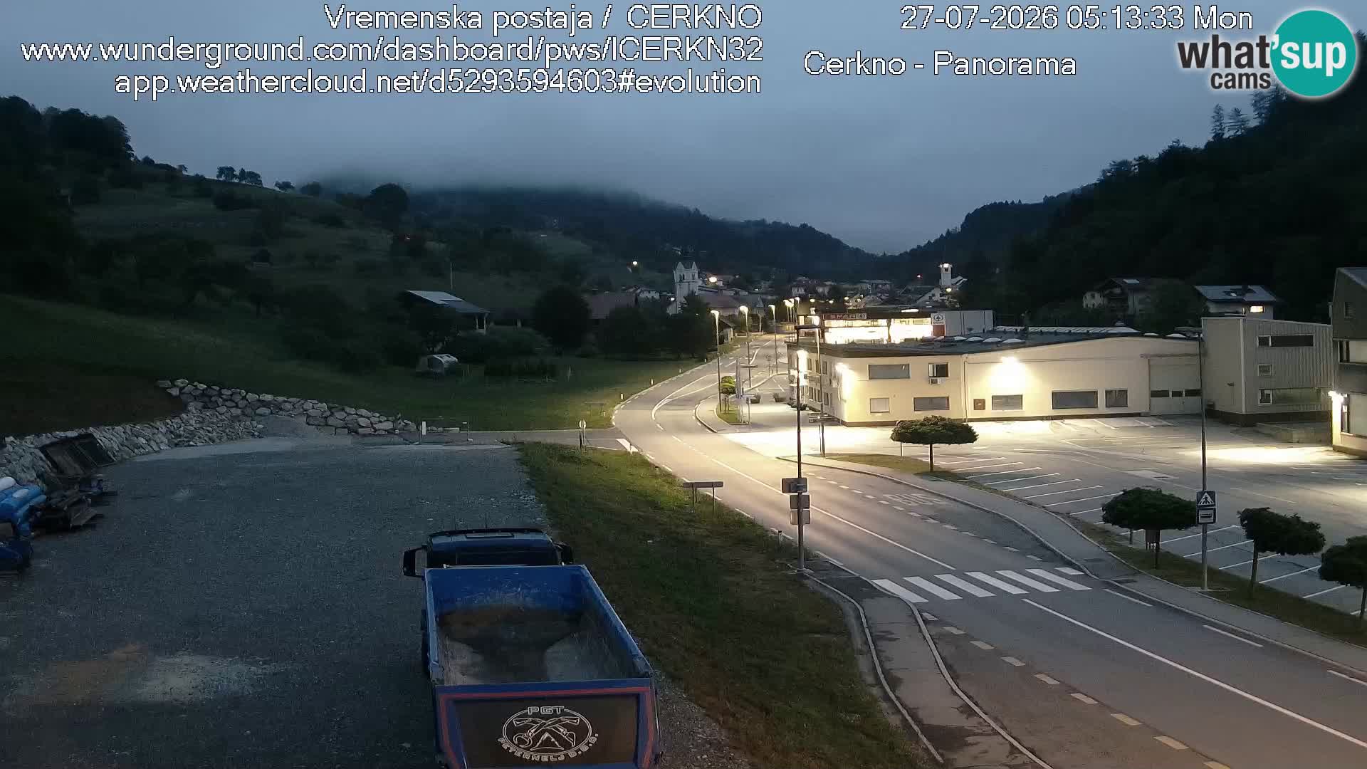 Webcam en direct – Entrée de la ville de Cerkno