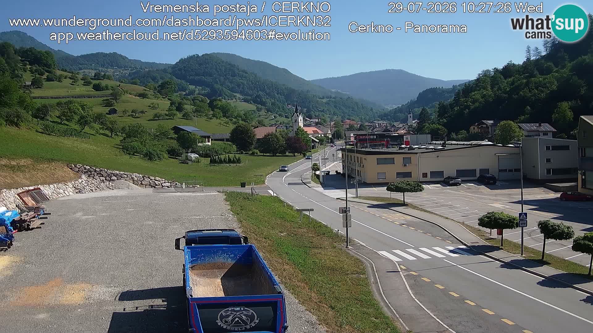 Cerkno entrada a la ciudad Webcam en vivo