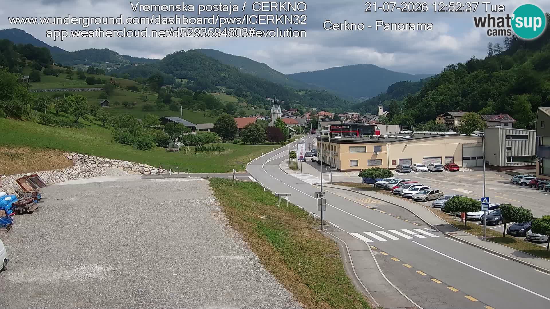Cerkno ulaz u grad – Kamera uživo