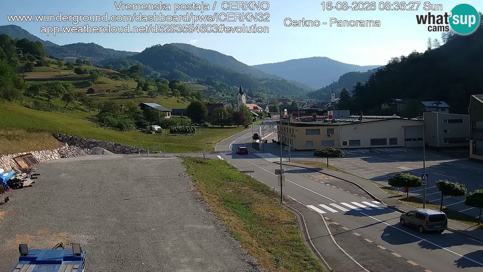 Cerkno city entrance Live Webcam