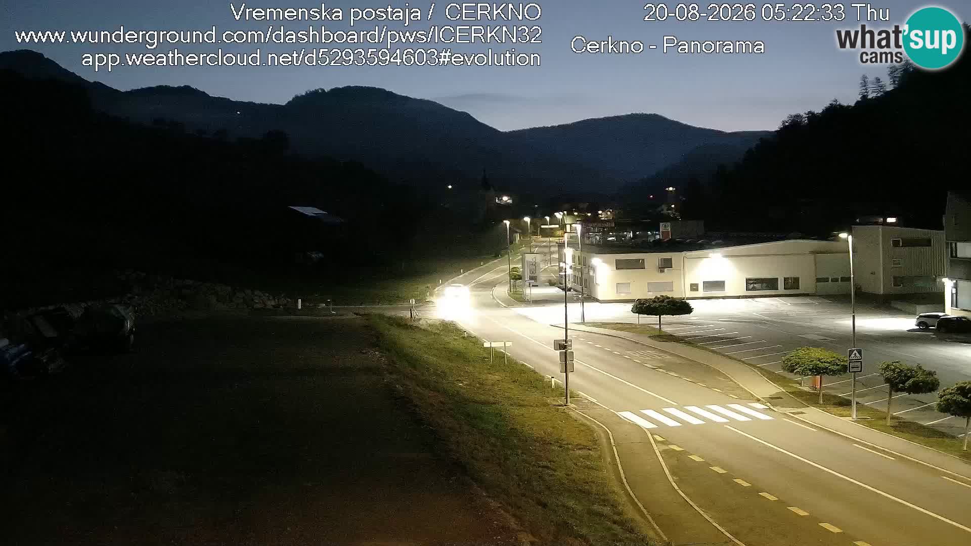 Cerkno city entrance Live Webcam
