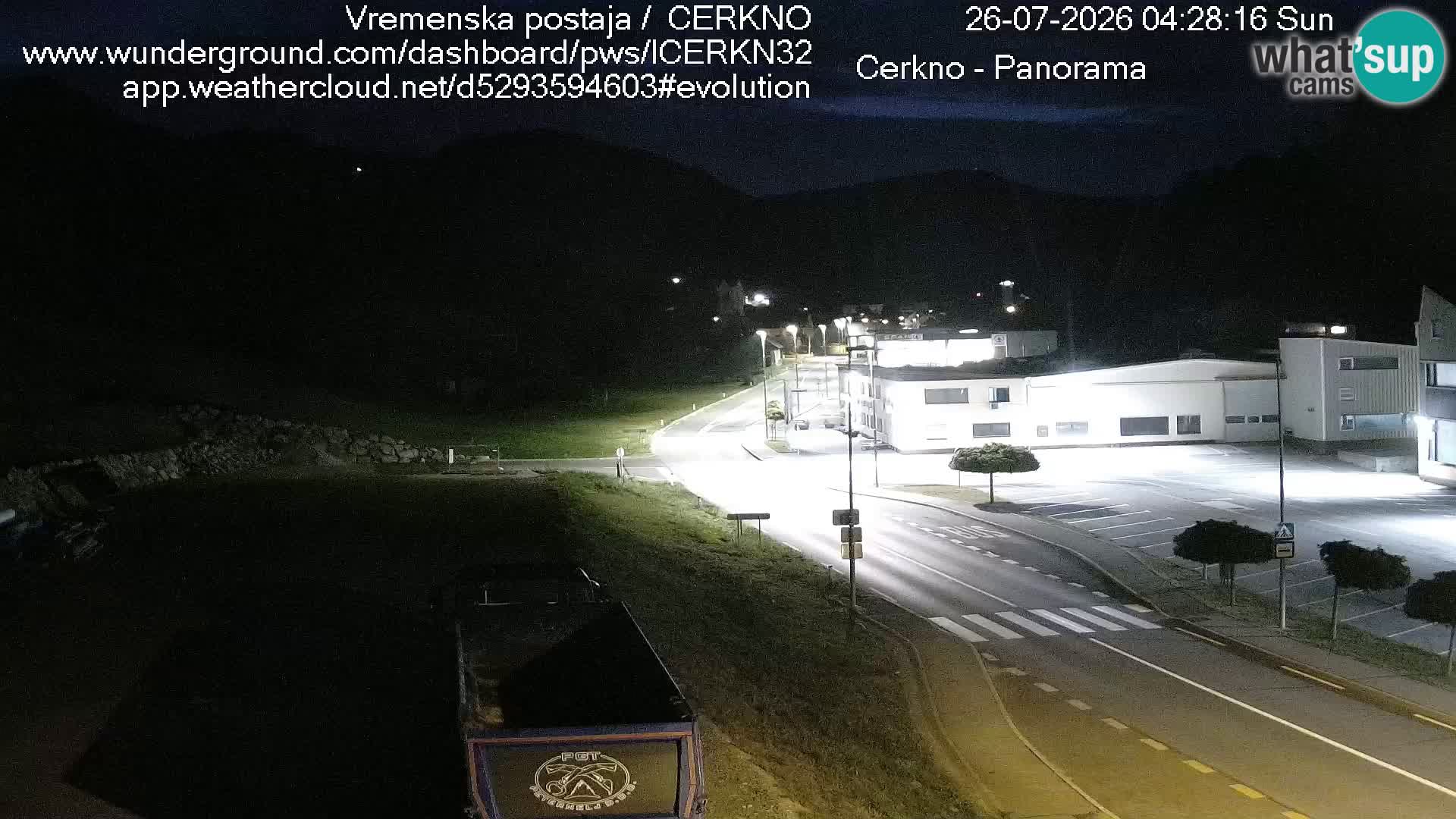 Cerkno entrada a la ciudad Webcam en vivo