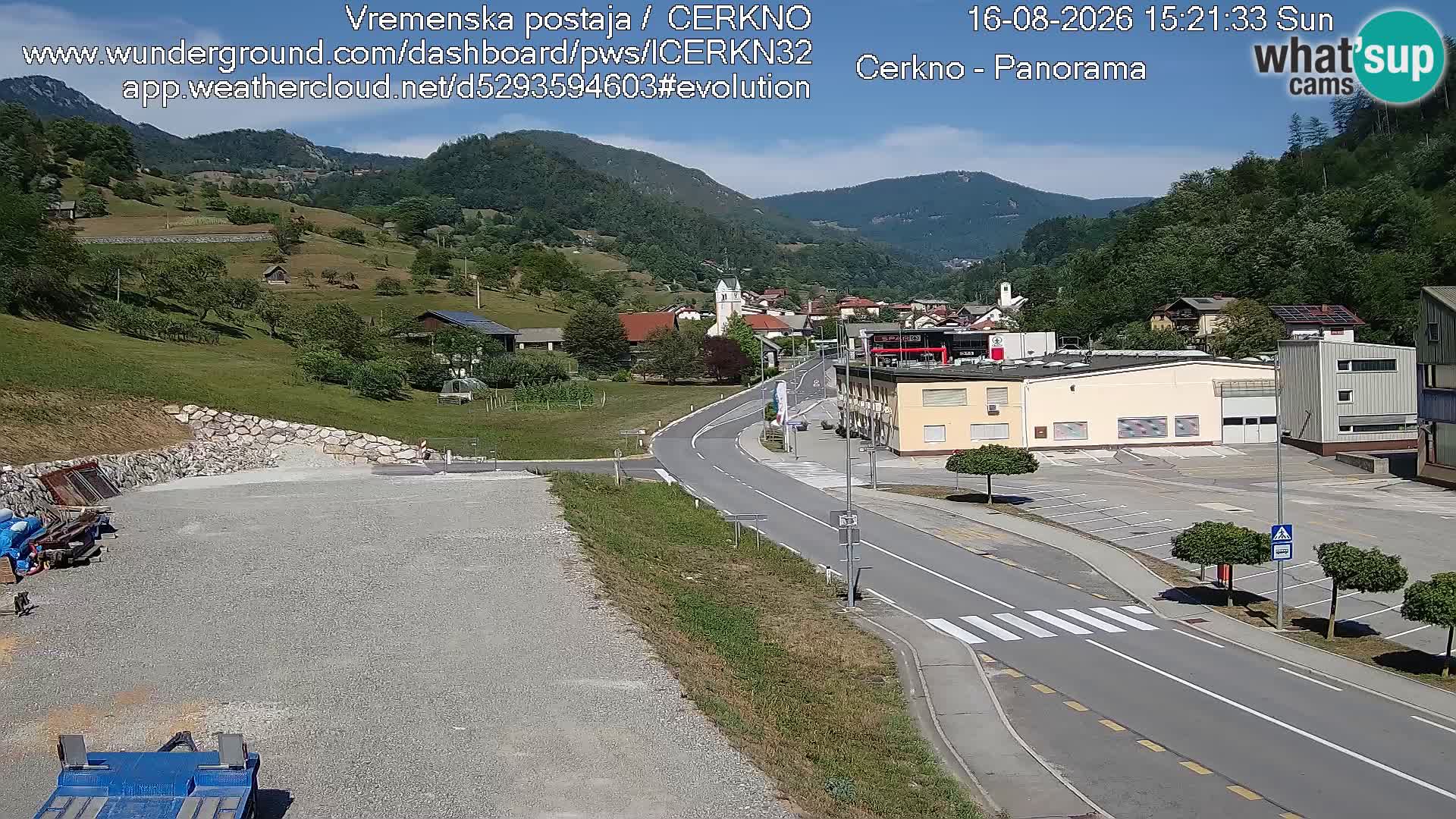 Cerkno city entrance Live Webcam