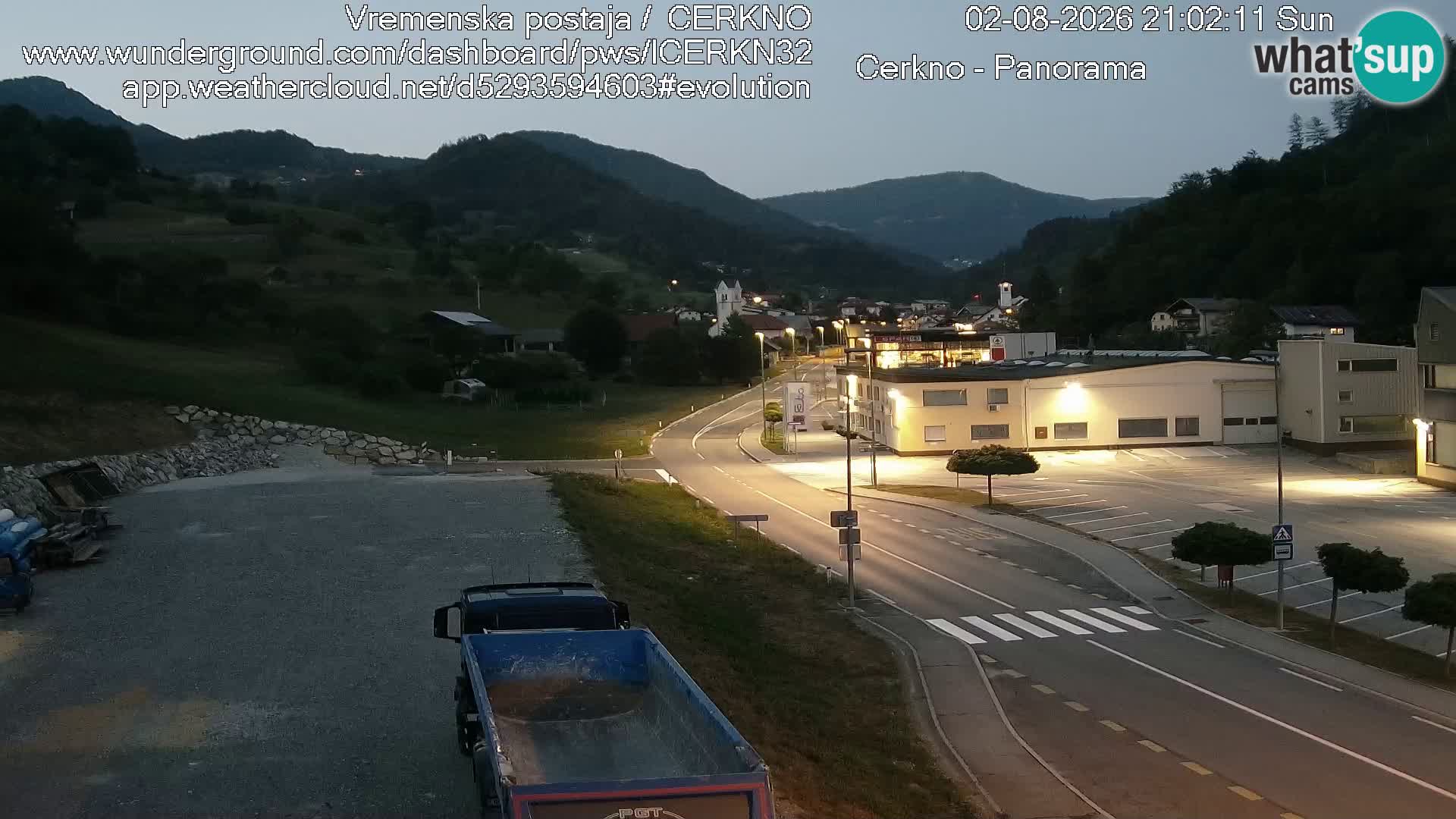 Webcam en direct – Entrée de la ville de Cerkno