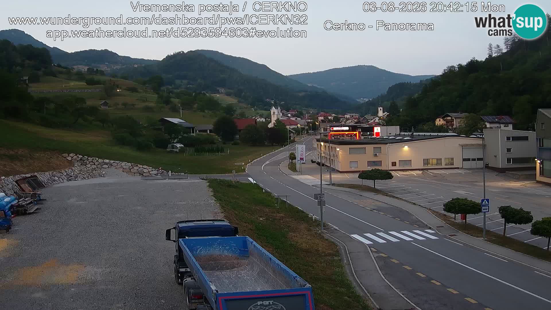 Cerkno city entrance Live Webcam