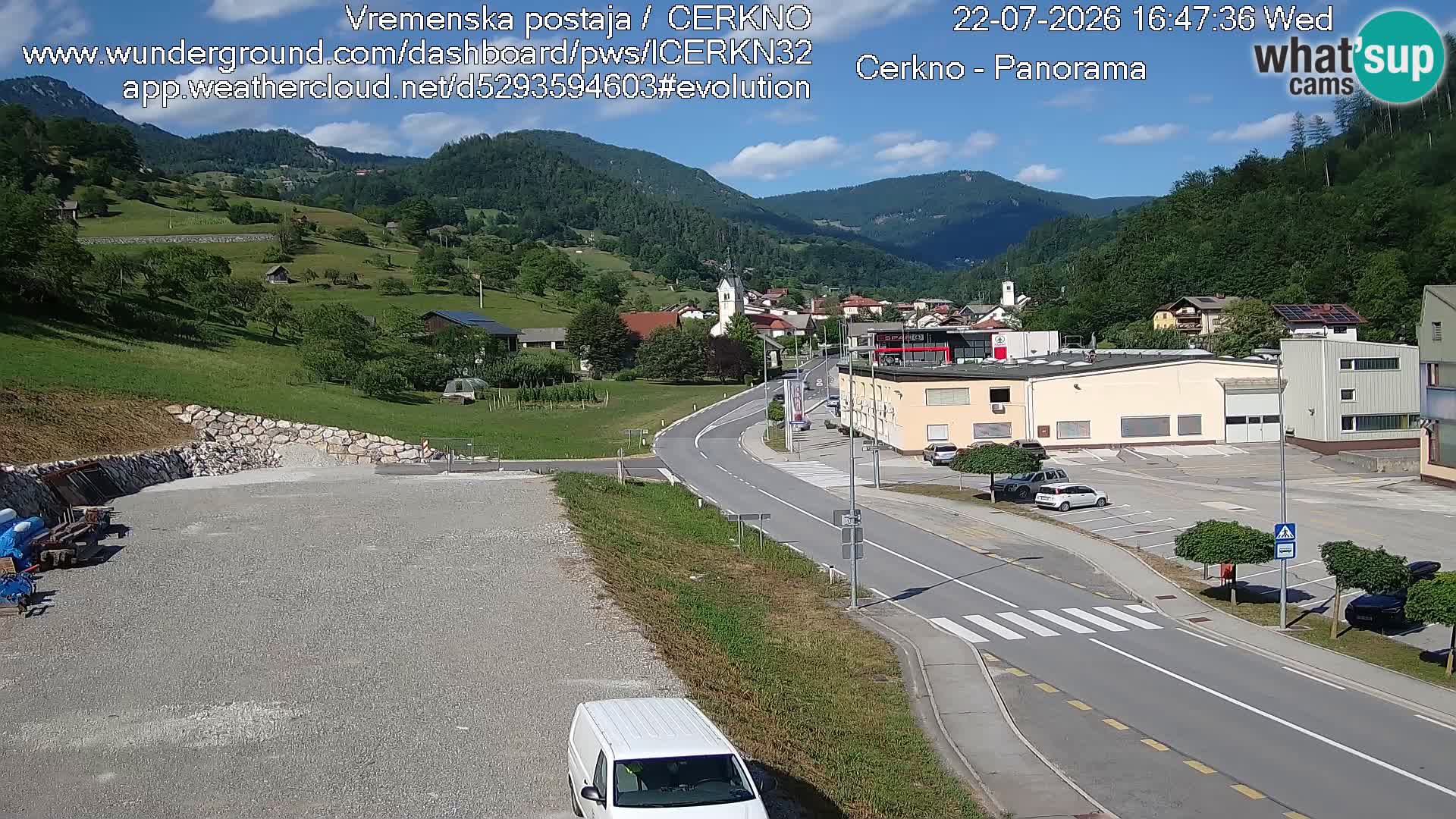 Cerkno city entrance Live Webcam