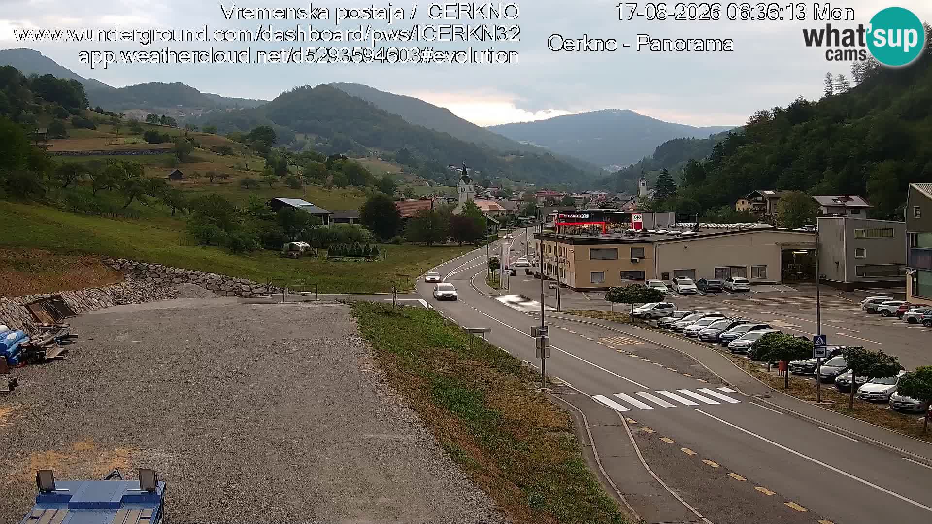 Cerkno city entrance Live Webcam