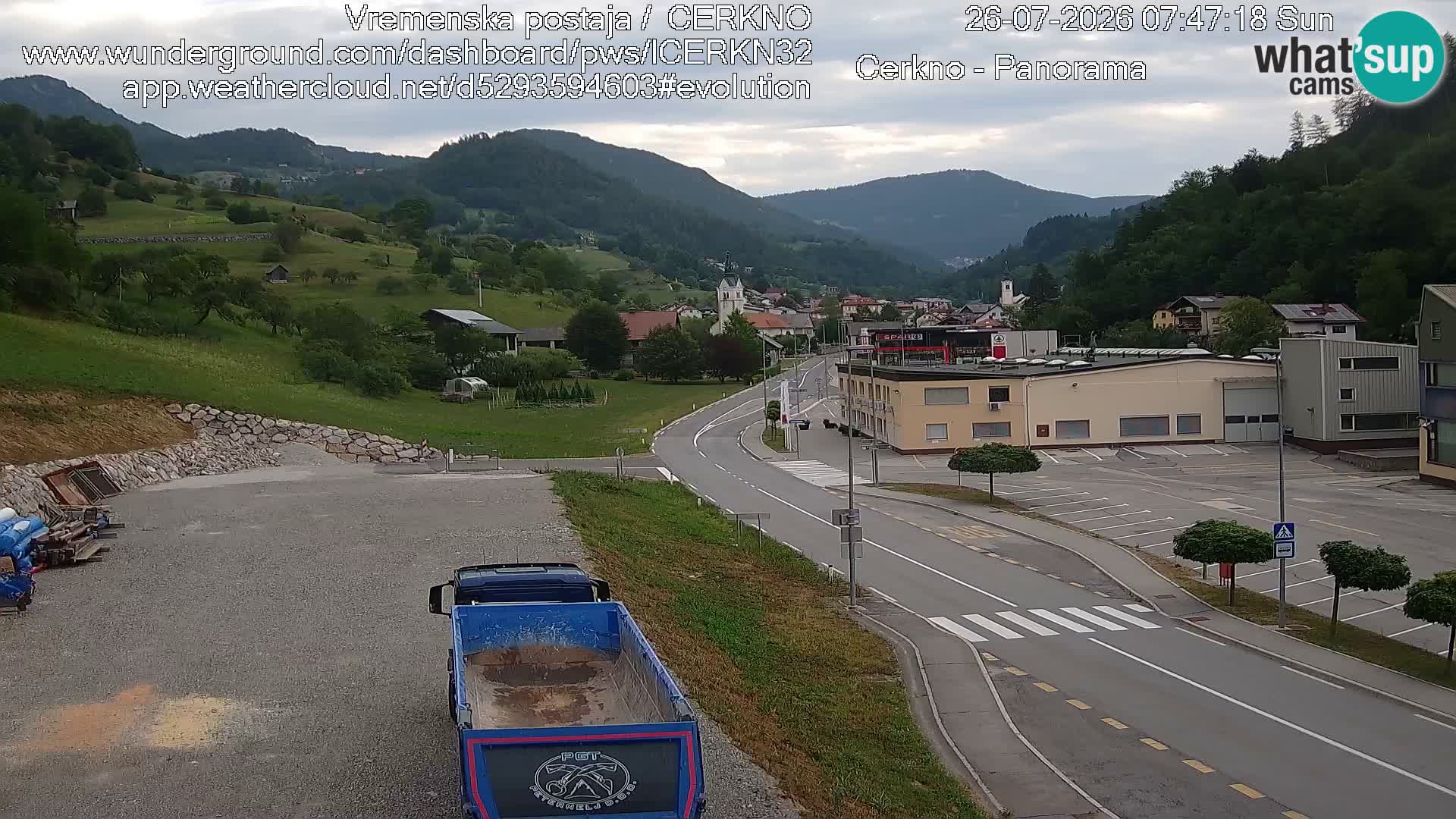 Cerkno city entrance Live Webcam