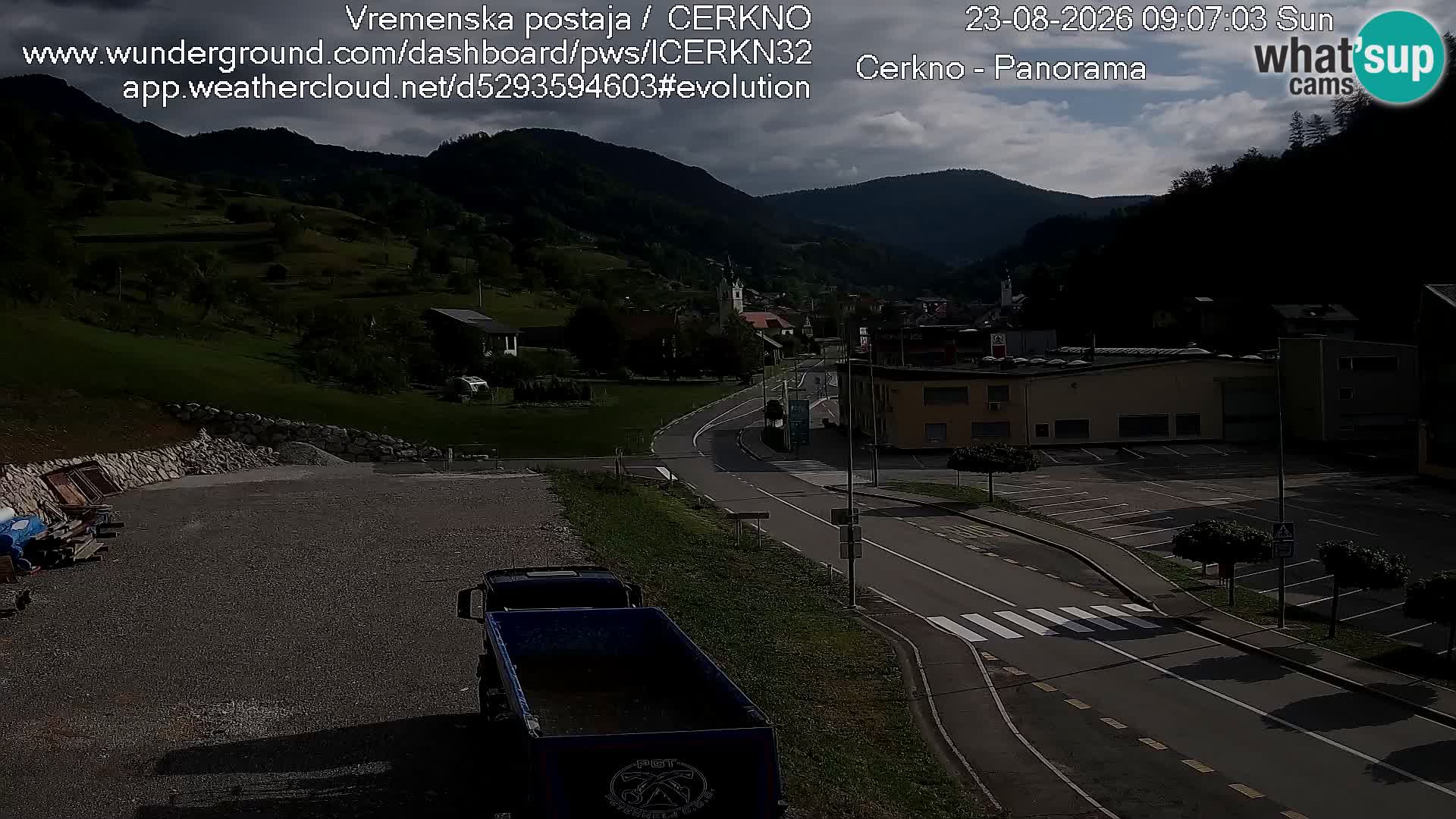 Cerkno city entrance Live Webcam