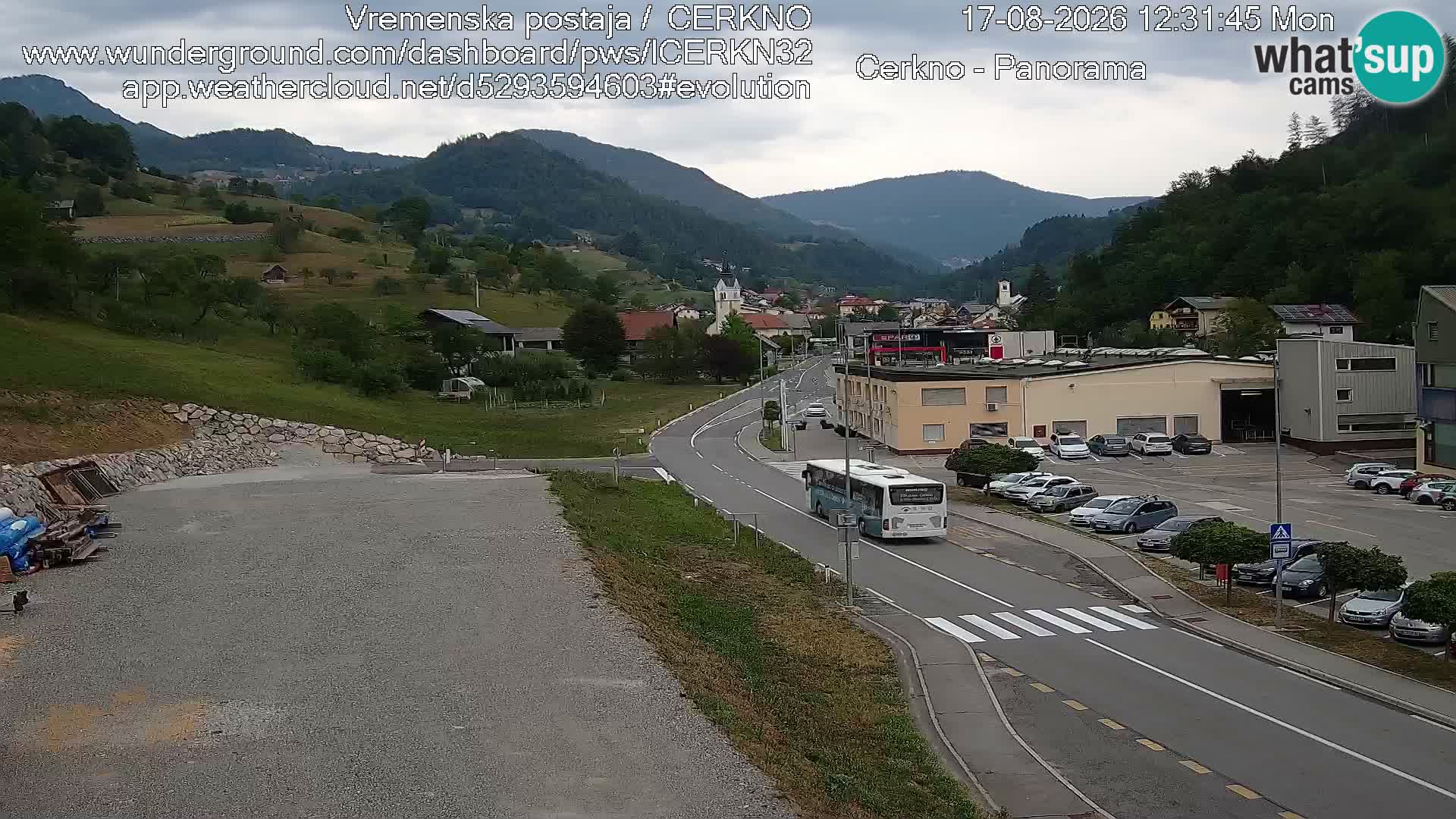 Cerkno city entrance Live Webcam