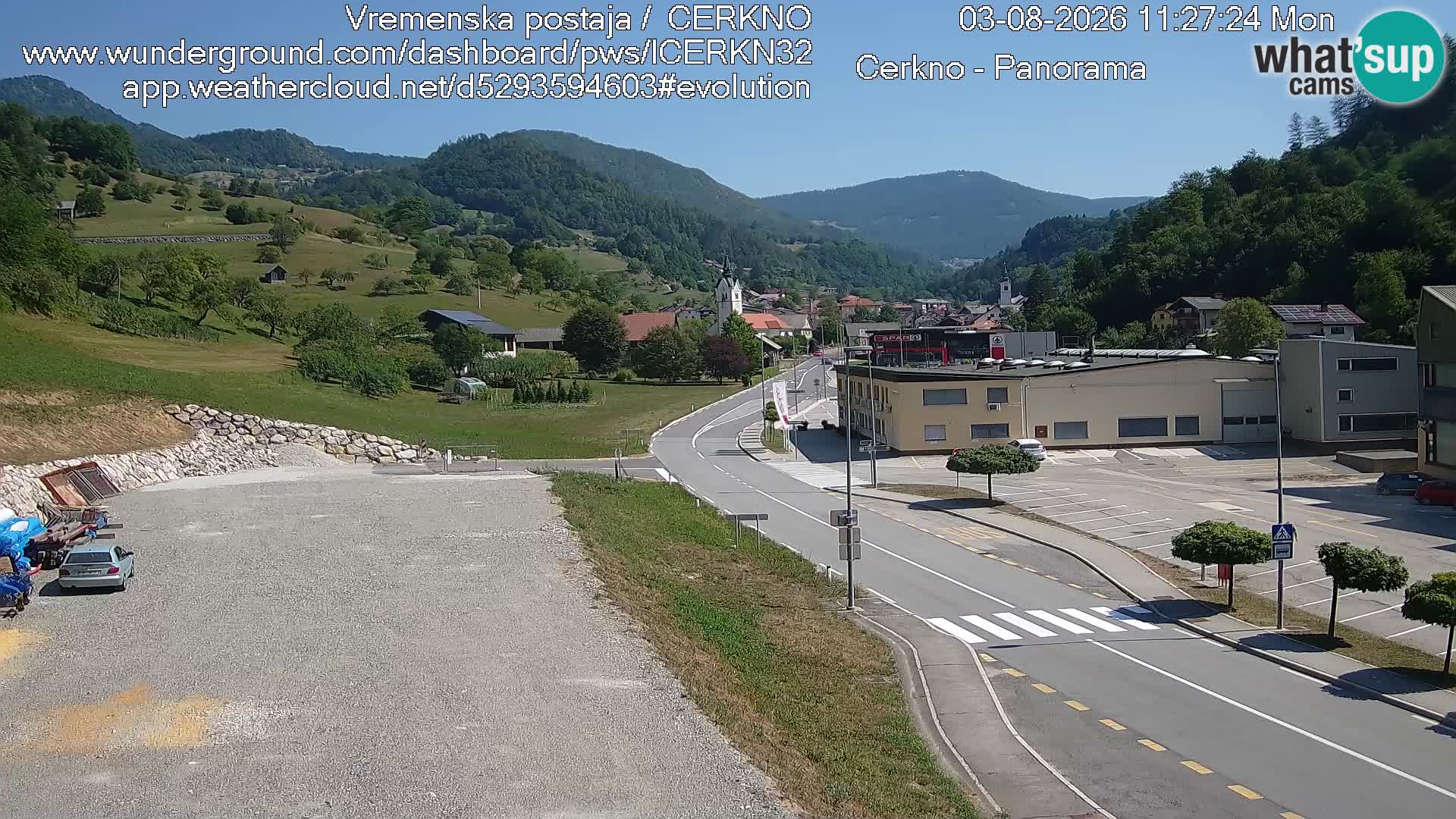 Cerkno ulaz u grad – Kamera uživo