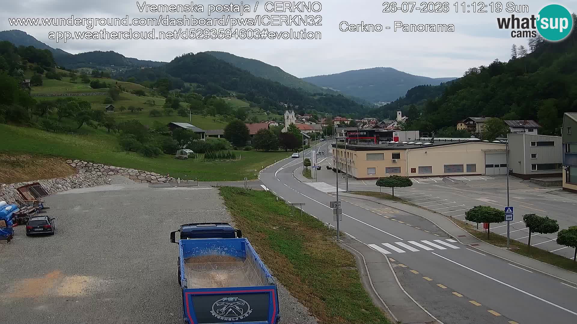Cerkno city entrance Live Webcam