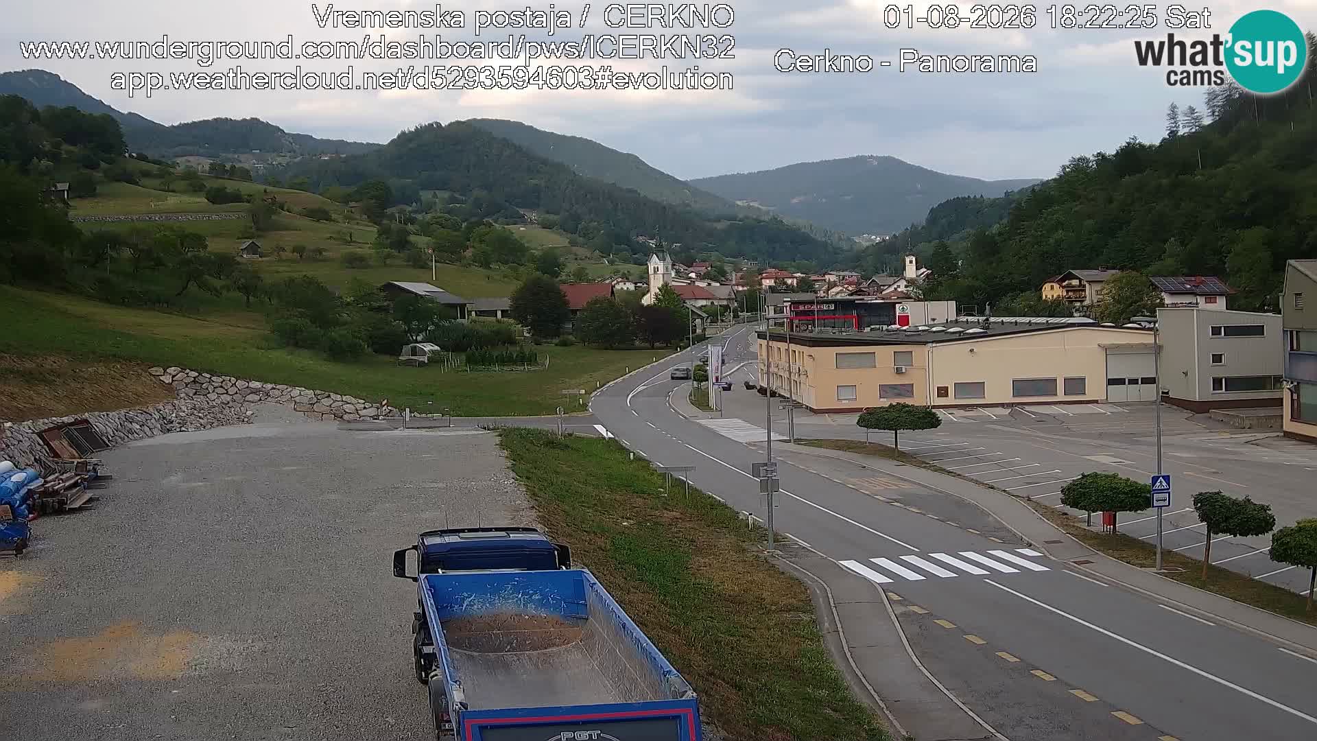 Cerkno city entrance Live Webcam