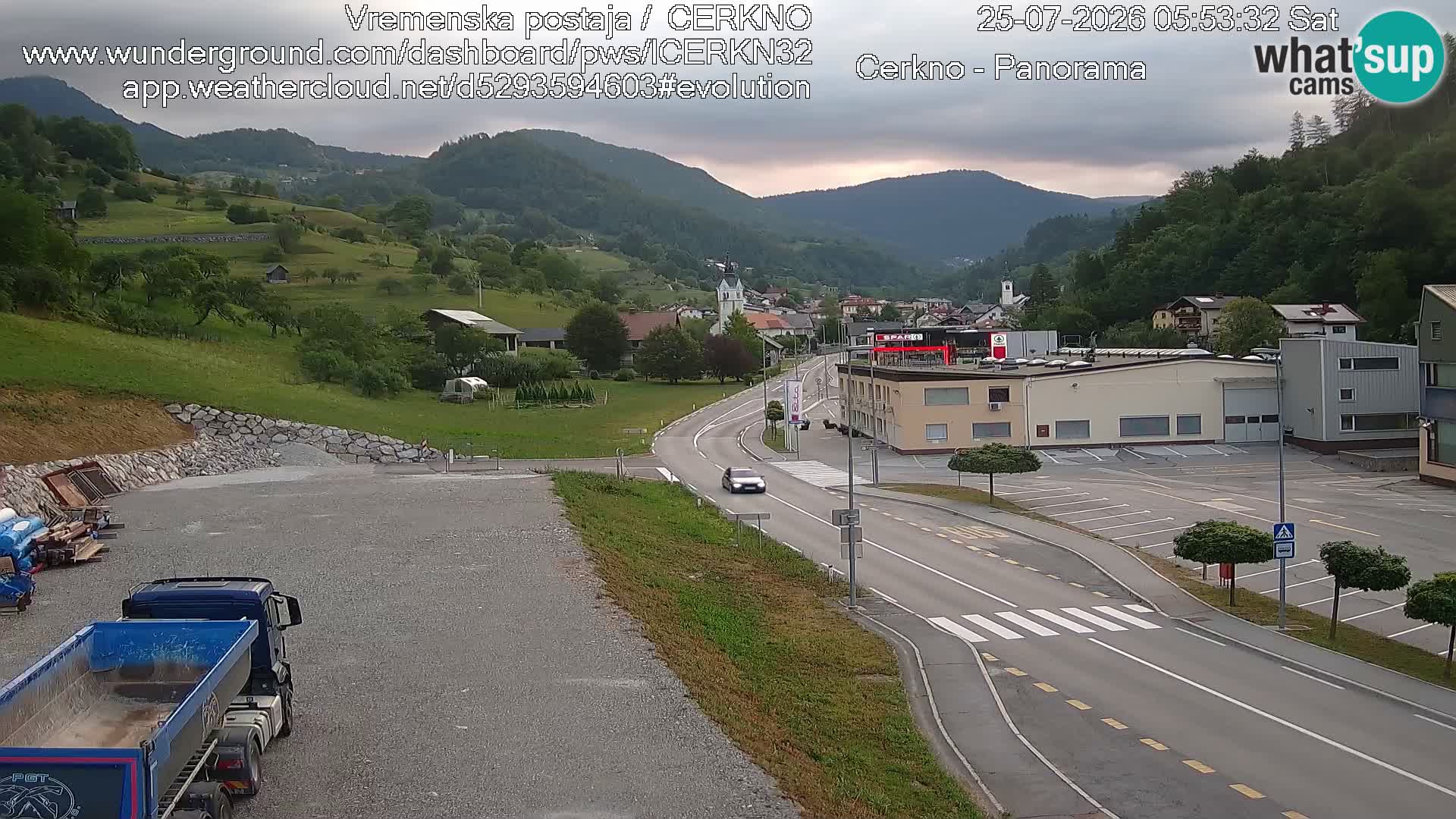 Cerkno city entrance Live Webcam