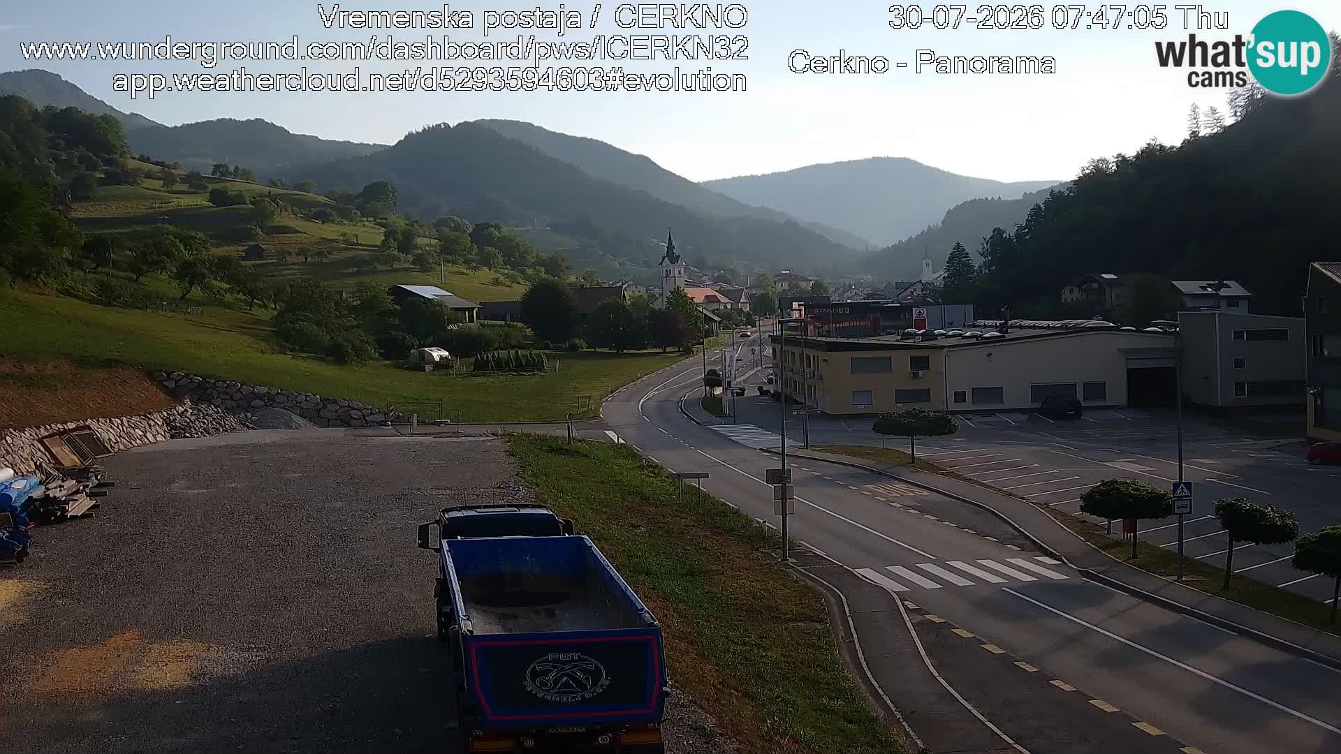 Cerkno city entrance Live Webcam