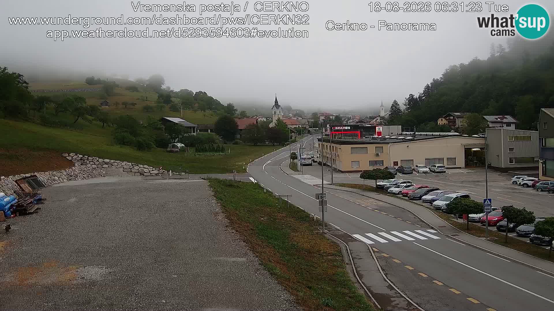 Cerkno city entrance Live Webcam