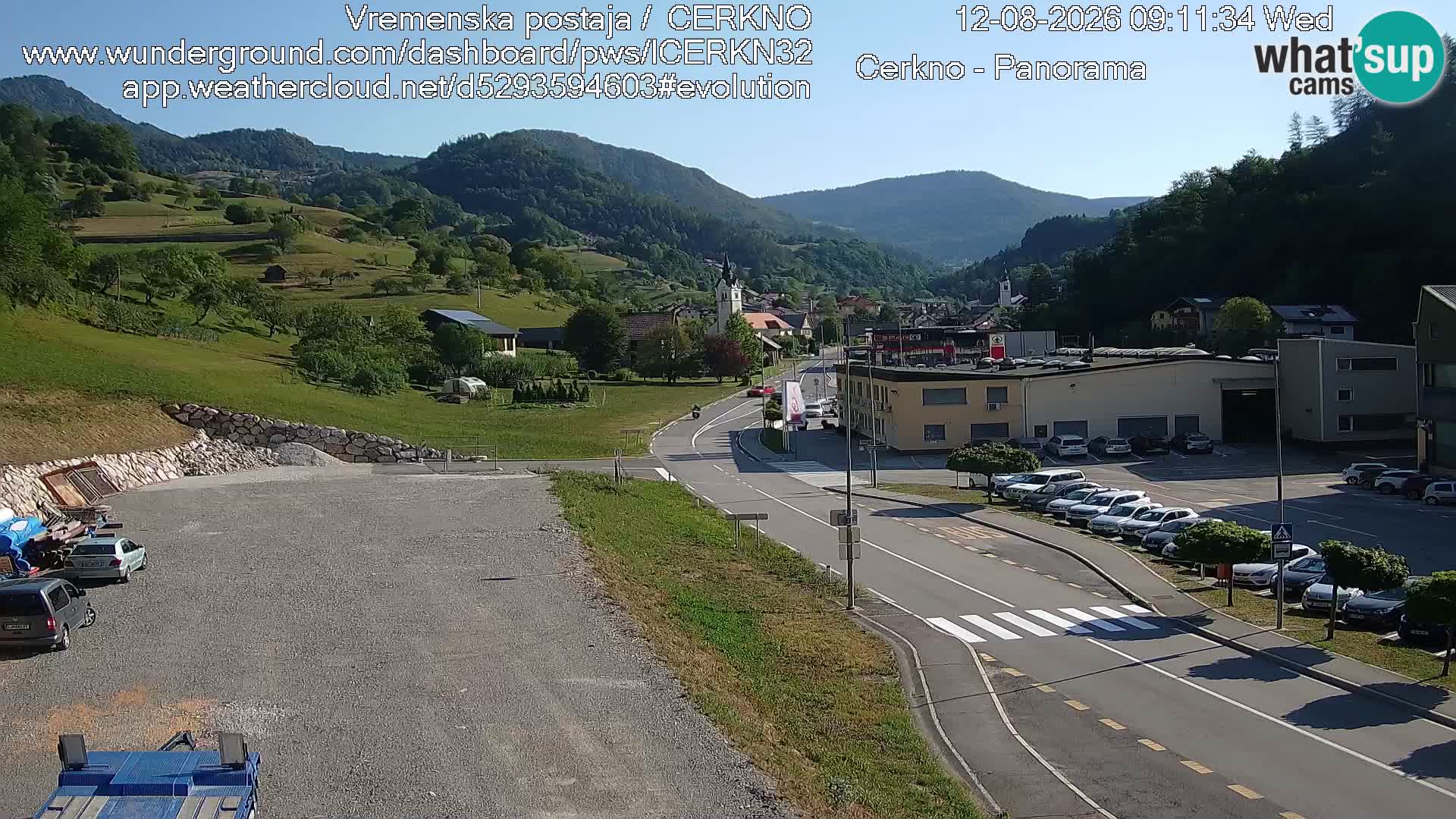 Cerkno entrada a la ciudad Webcam en vivo