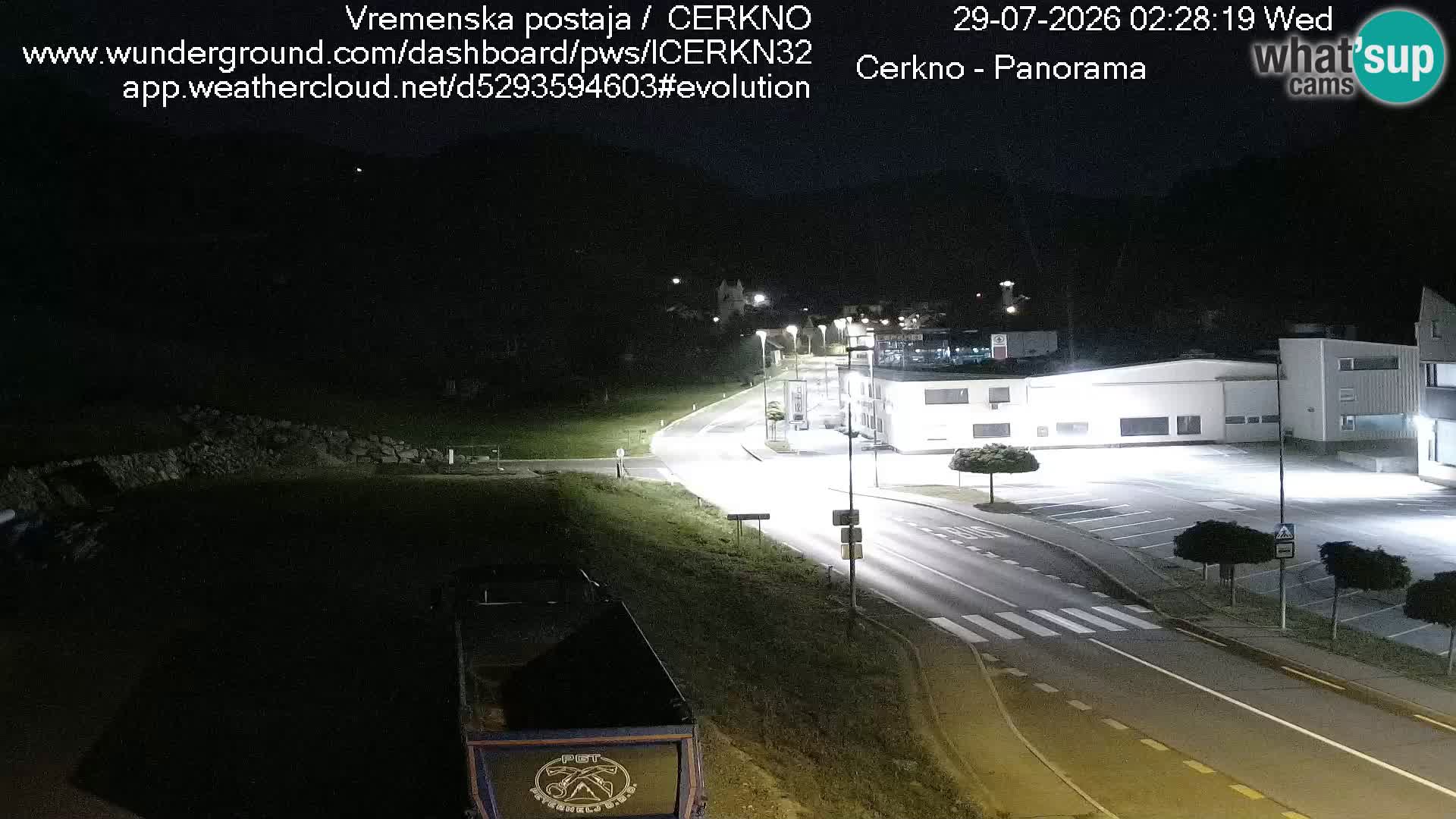 Cerkno entrada a la ciudad Webcam en vivo