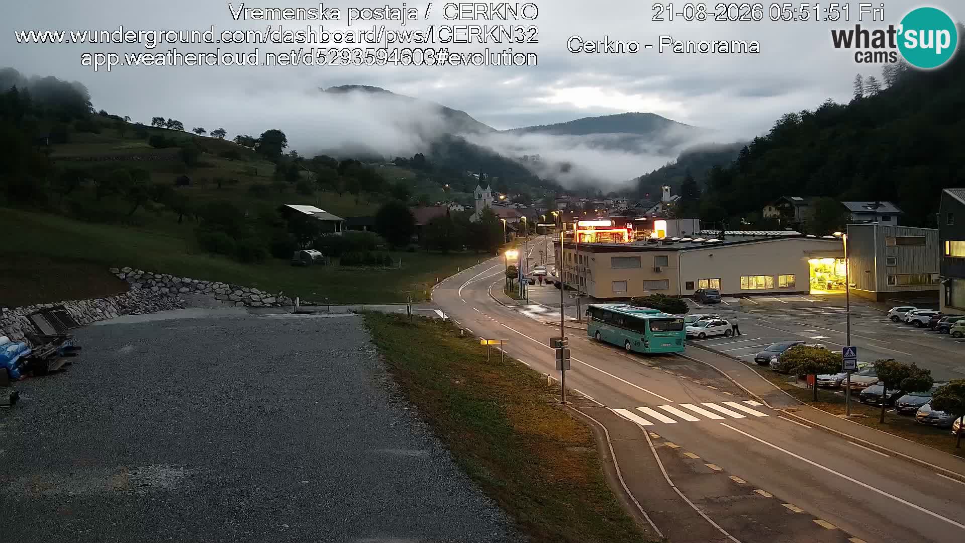 Cerkno city entrance Live Webcam