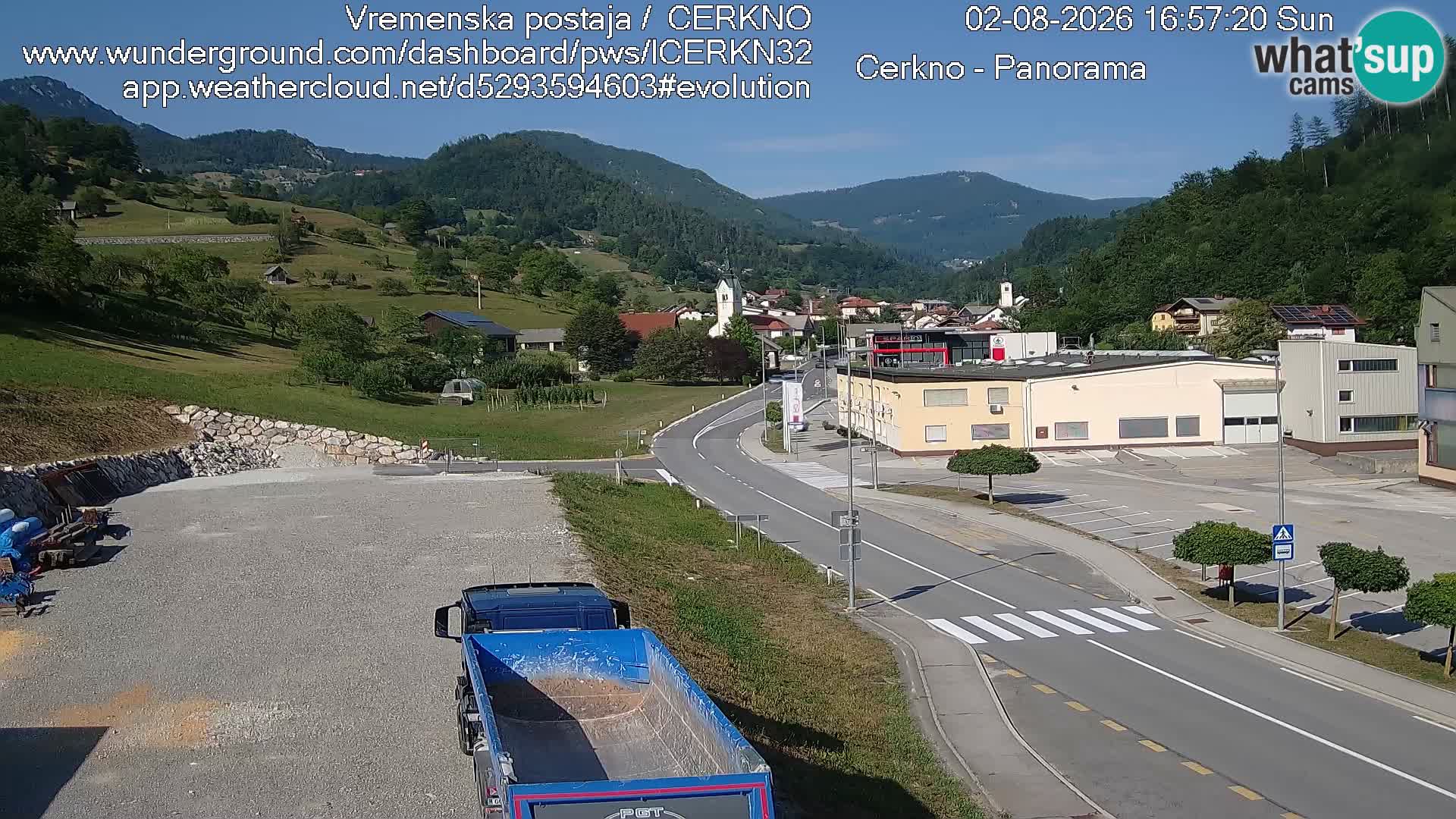 Cerkno city entrance Live Webcam