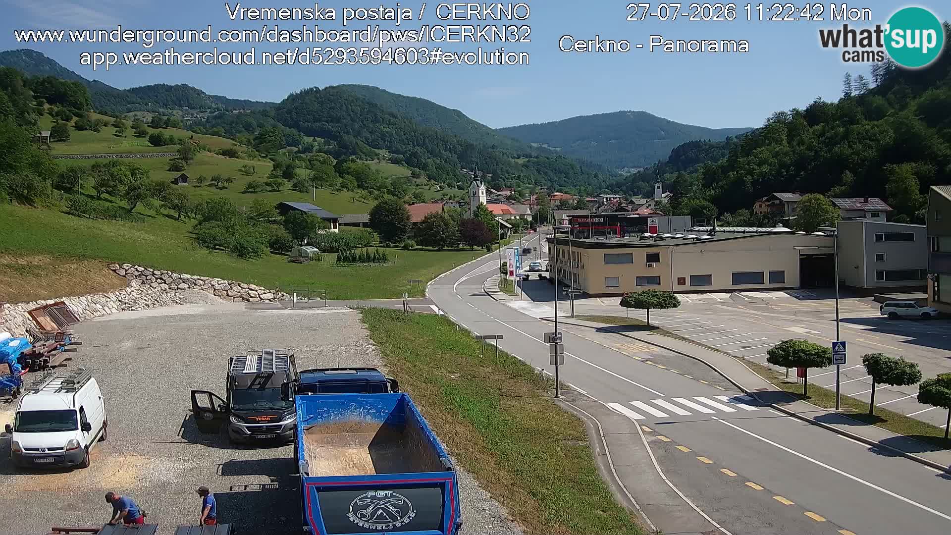 Cerkno entrada a la ciudad Webcam en vivo