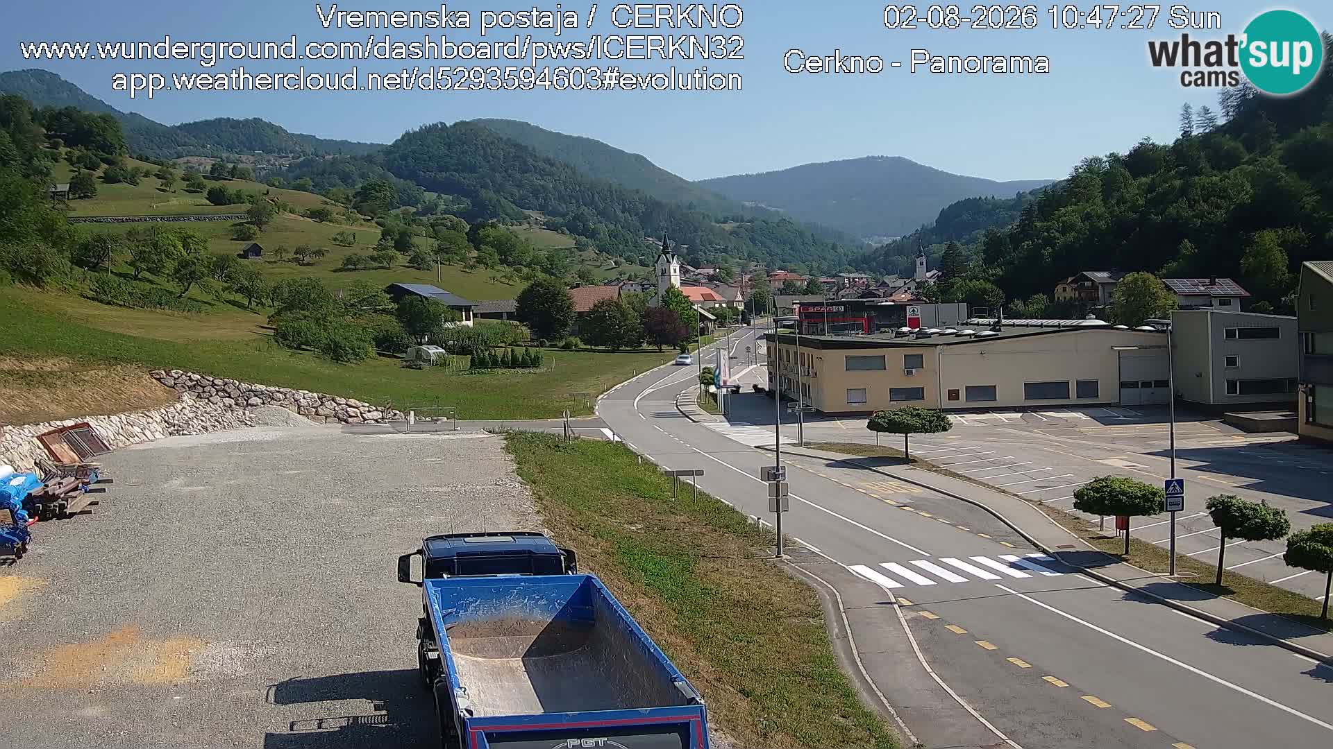 Cerkno city entrance Live Webcam