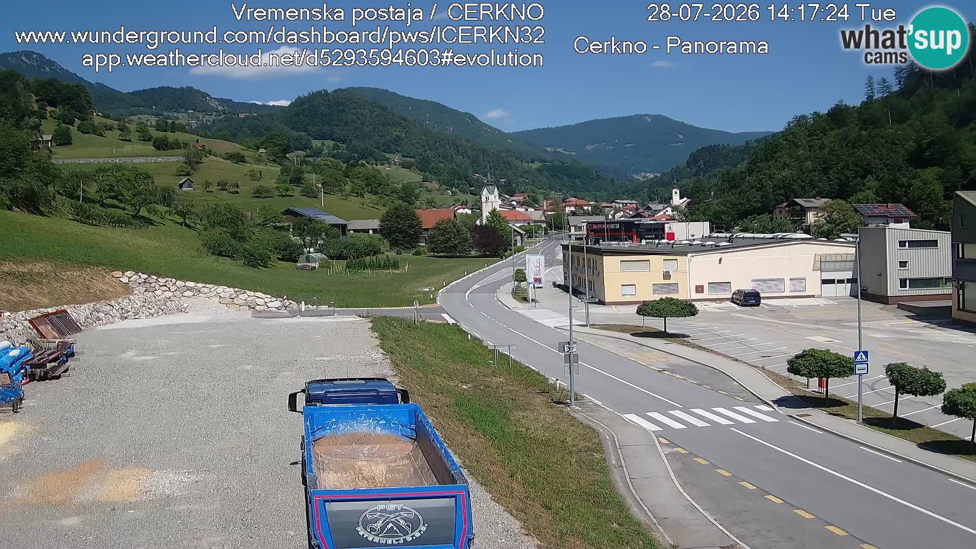 Cerkno entrada a la ciudad Webcam en vivo