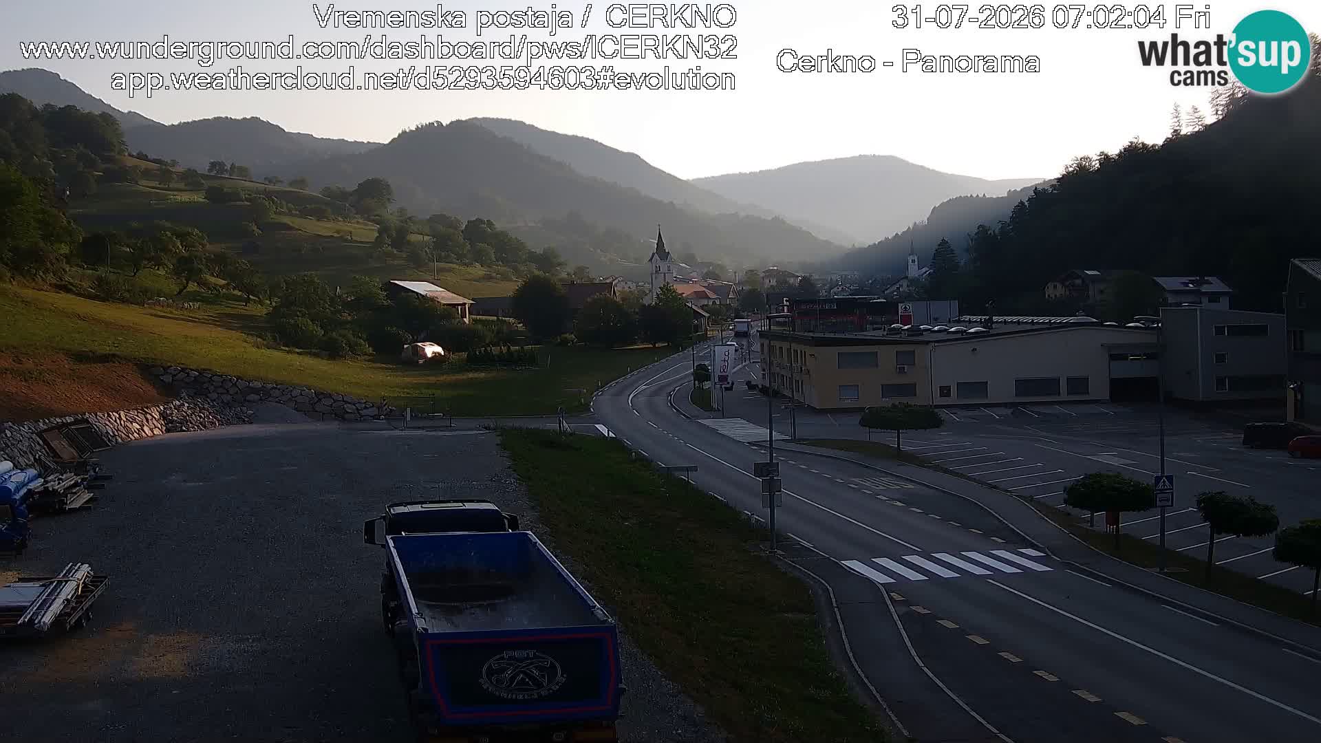 Cerkno city entrance Live Webcam