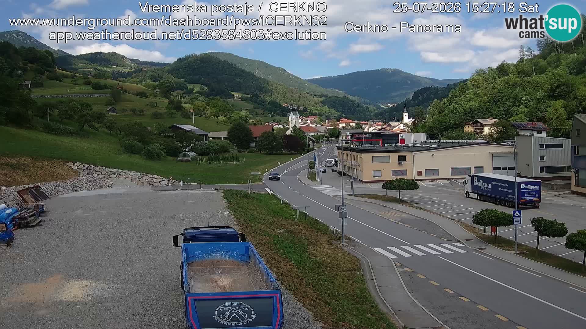 Cerkno city entrance Live Webcam