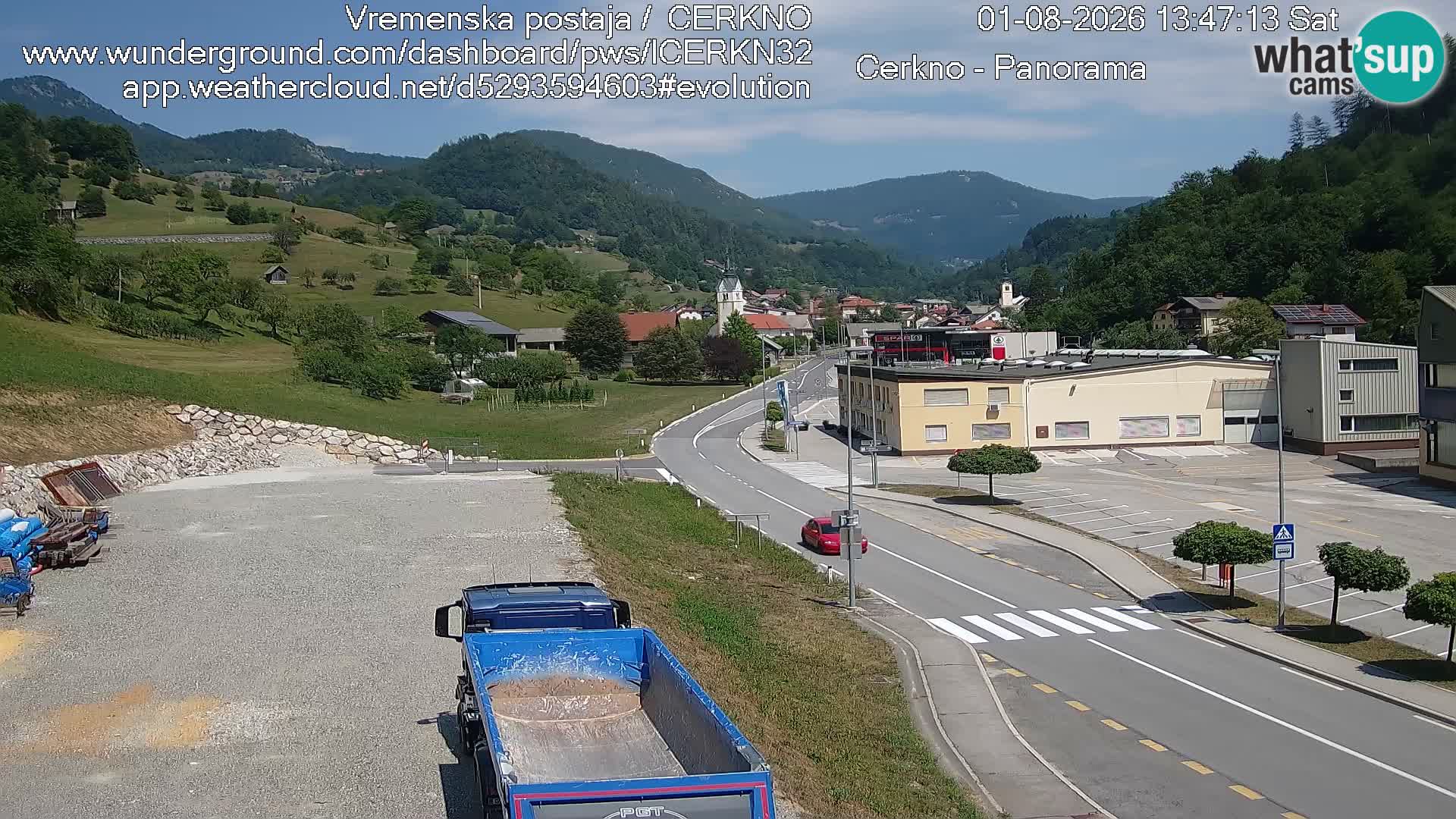 Cerkno entrada a la ciudad Webcam en vivo