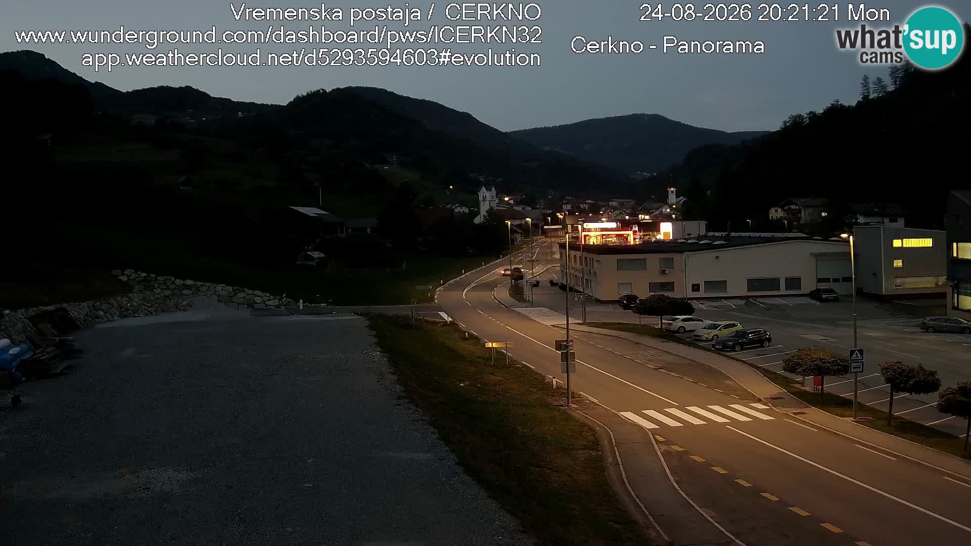 Cerkno city entrance Live Webcam