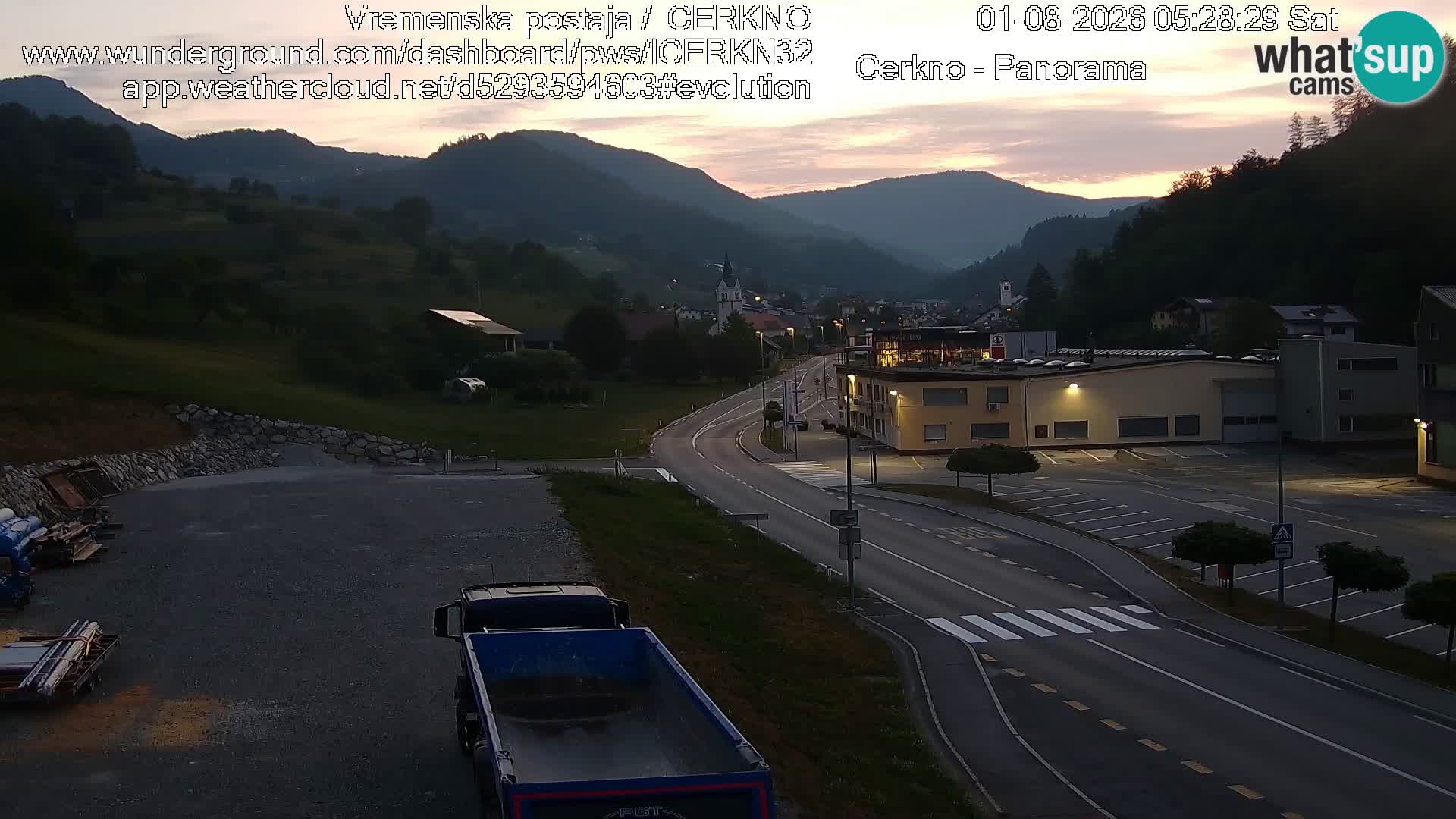 Cerkno city entrance Live Webcam