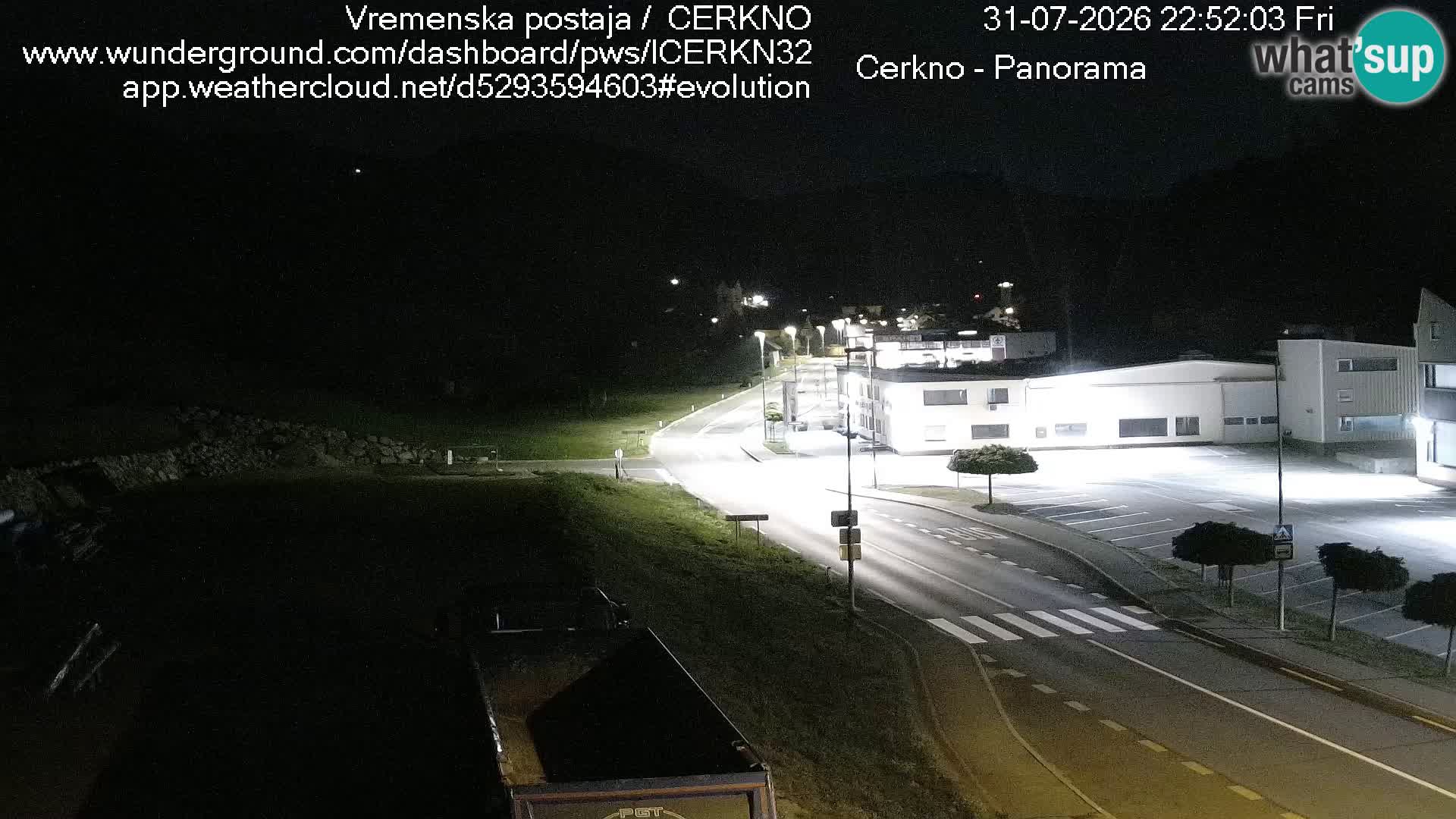 Cerkno city entrance Live Webcam