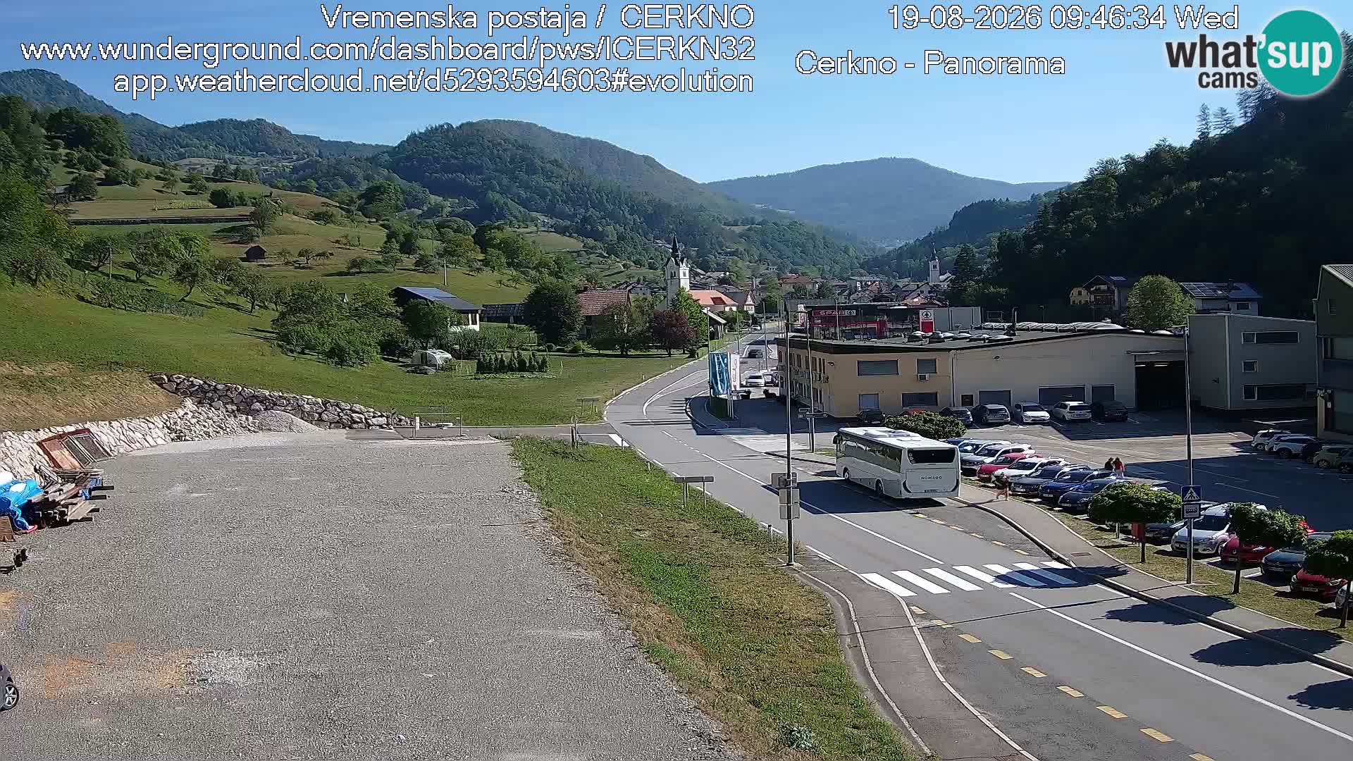 Cerkno city entrance Live Webcam