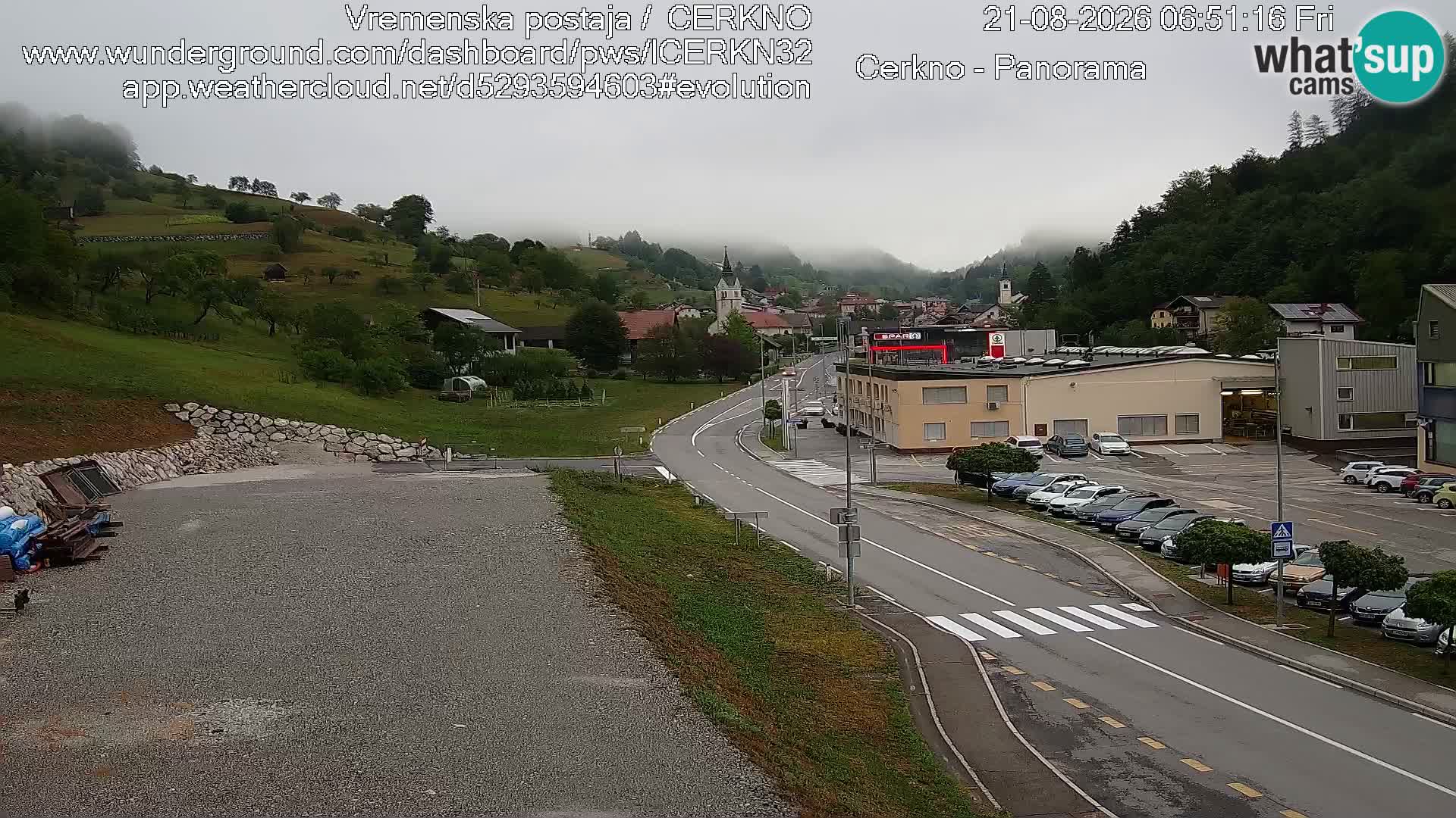 Cerkno city entrance Live Webcam