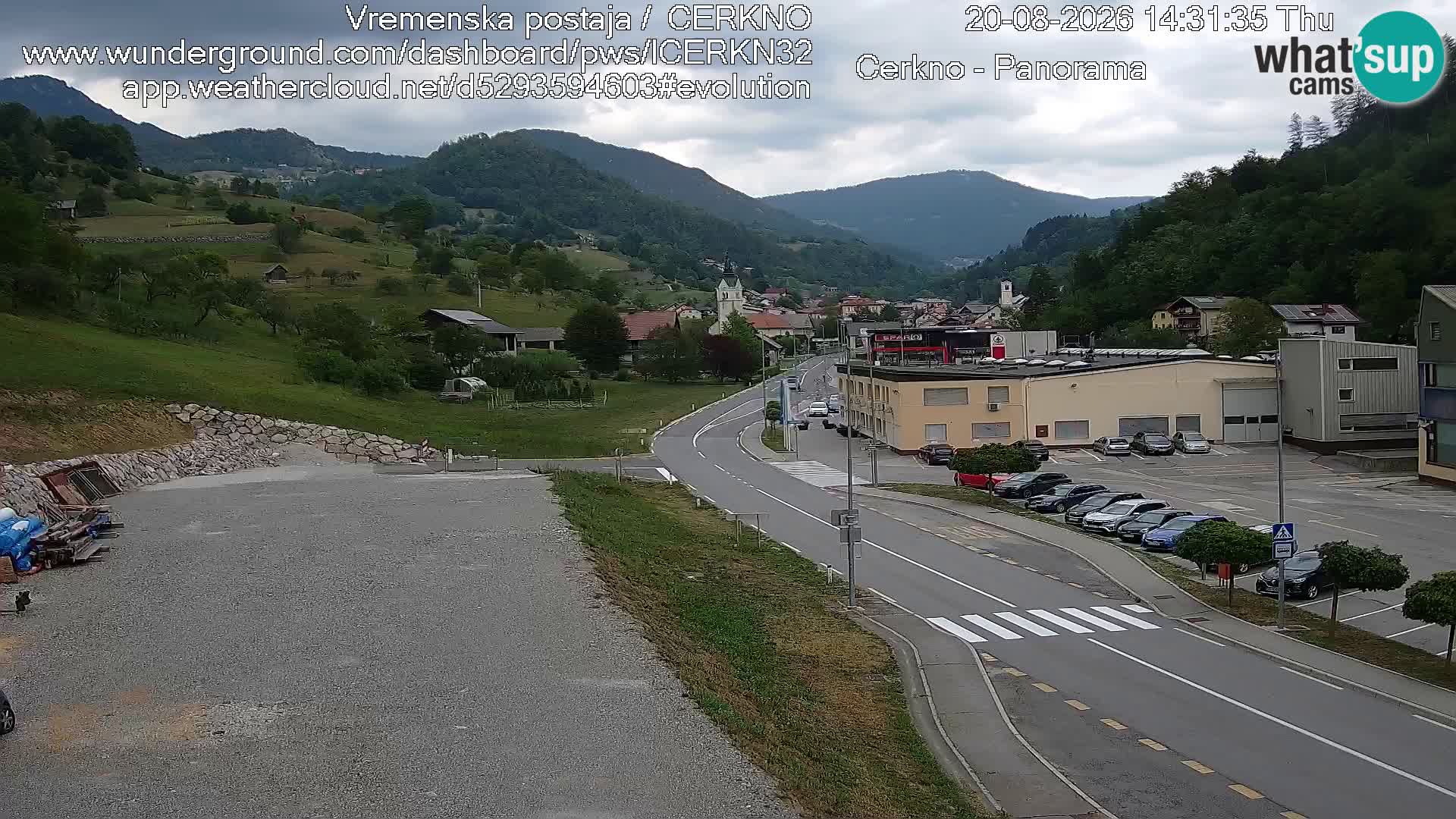 Cerkno city entrance Live Webcam