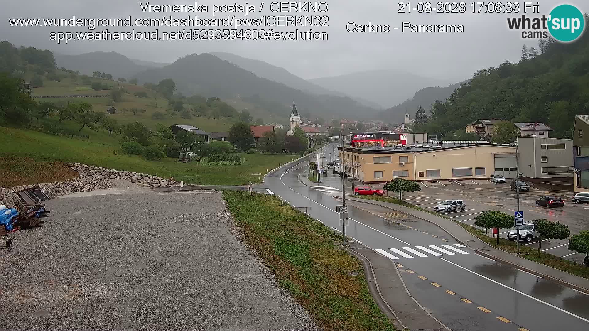 Cerkno city entrance Live Webcam