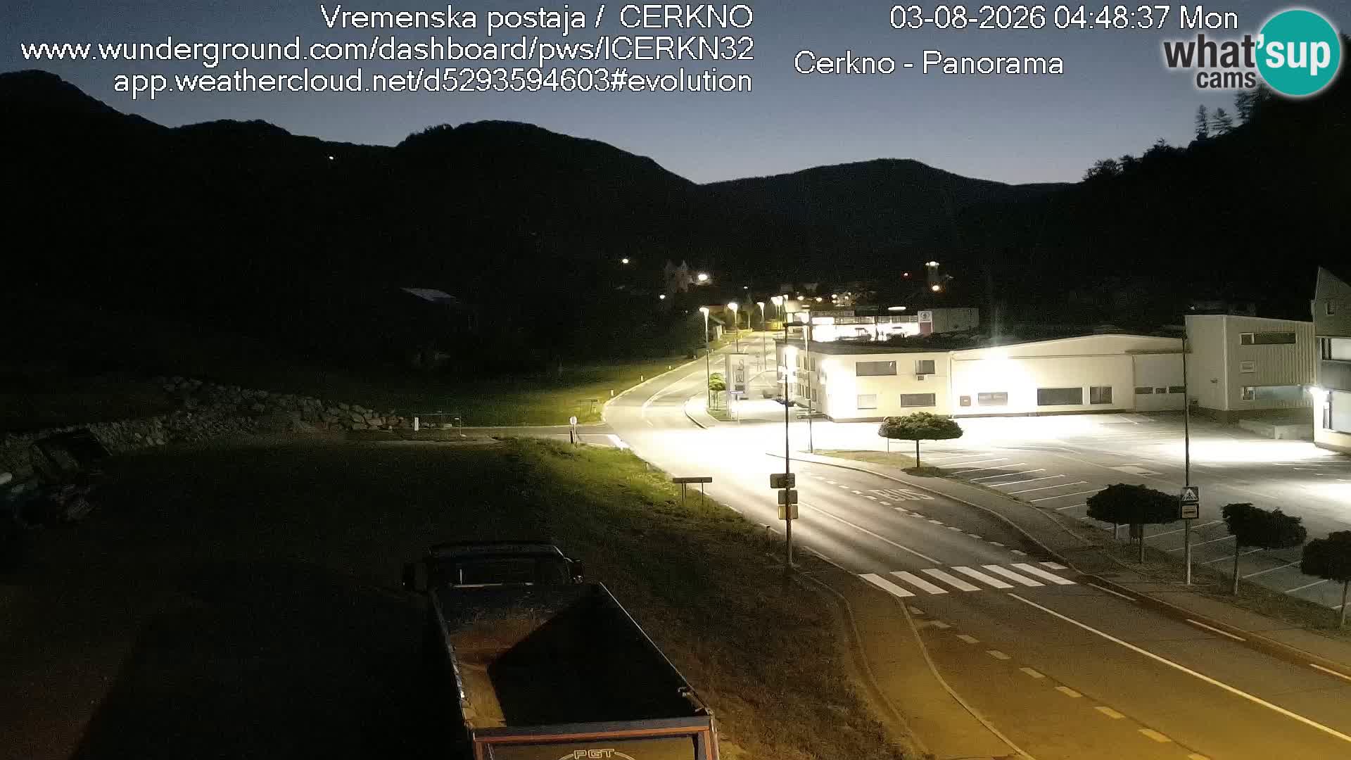 Cerkno city entrance Live Webcam