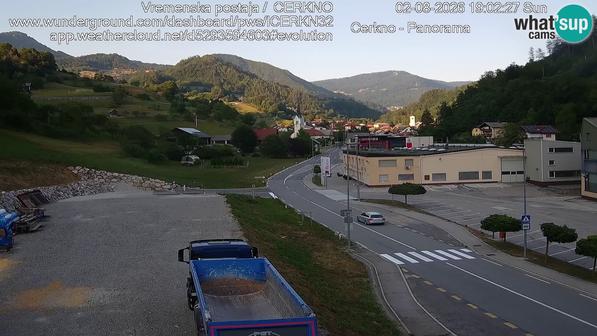 Cerkno city entrance Live Webcam