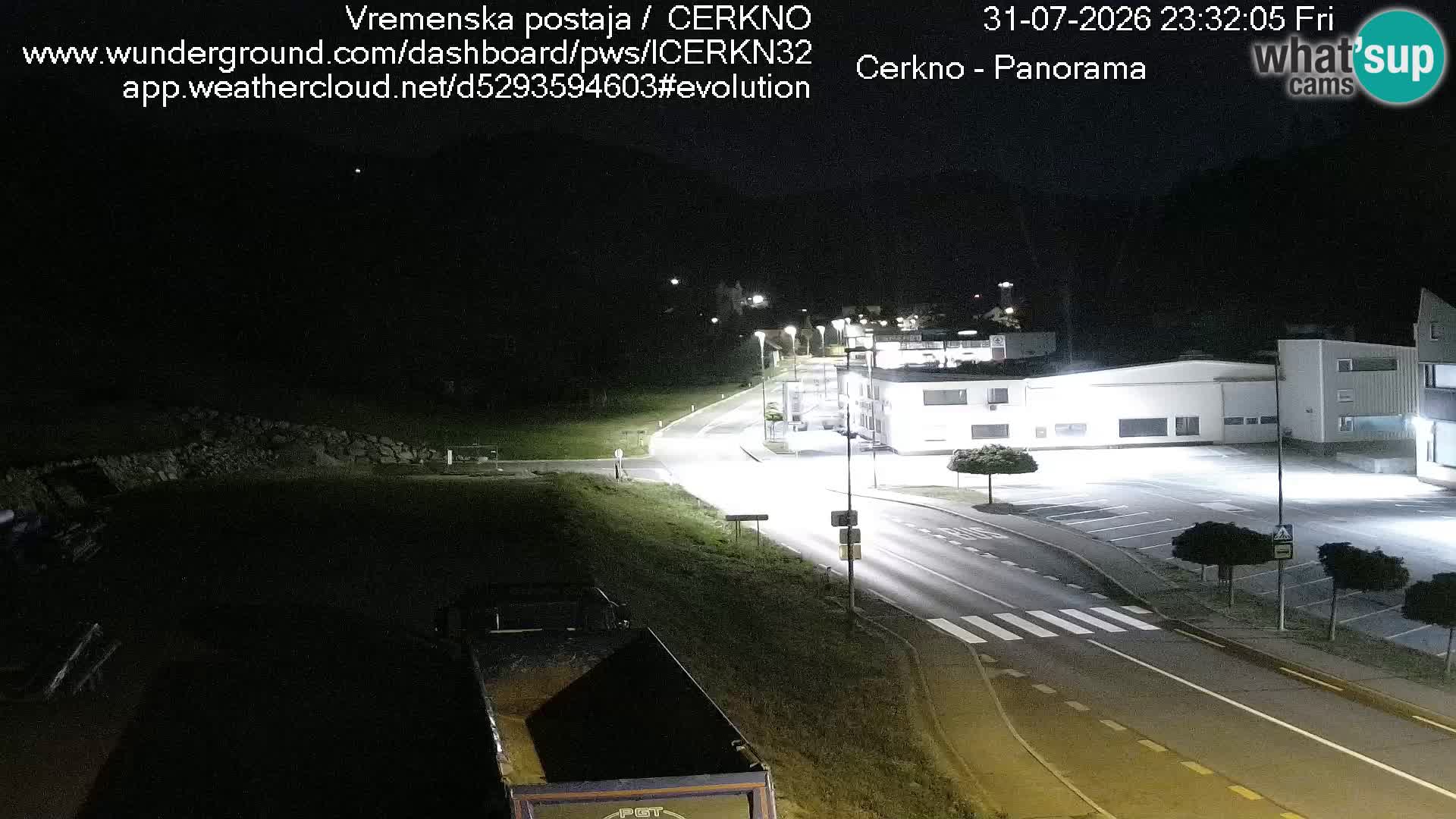 Cerkno city entrance Live Webcam