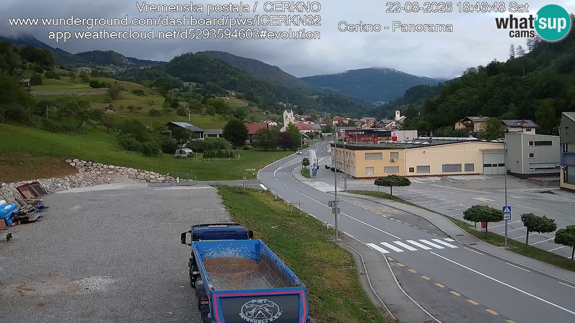 Cerkno city entrance Live Webcam