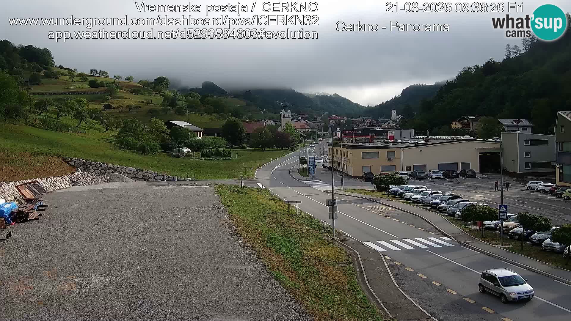 Cerkno entrada a la ciudad Webcam en vivo