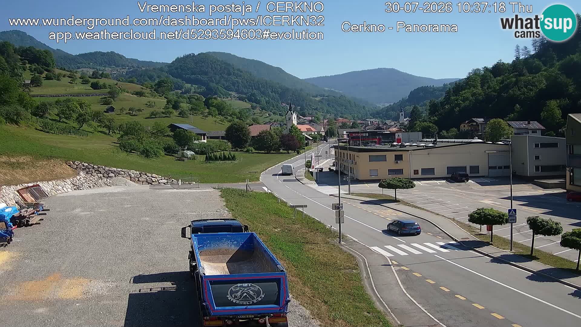 Cerkno entrada a la ciudad Webcam en vivo